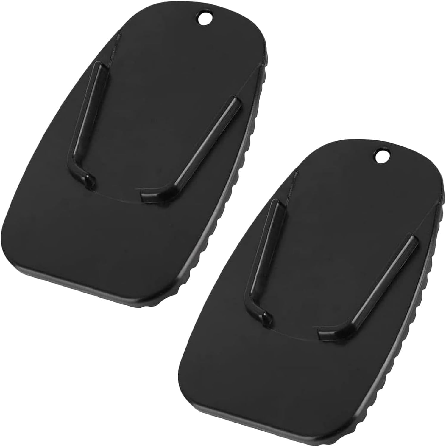 2Pcs Motorcycle Side Stand Puck, Motorbike Support Stand Kickstand Pad with Anti-Slip Base for Parking on Soft Ground, Grass, Garage and Camping image number 6