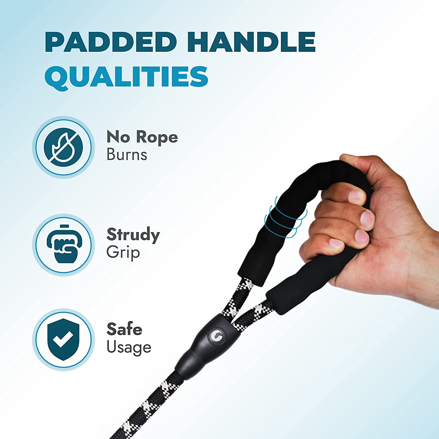 6 Ft Dog Leash ; Durable & Strong Nylon Dog Lead by Saffily - Comfortable Padded Handle and Perfect for Medium & Large Dogs Training-4X Reflective Thread Is Used in Our Dog Leashes image number 1