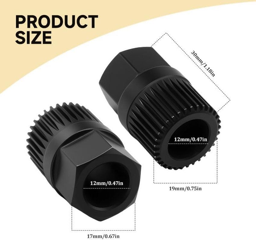 1 Pcs Alternator Pulley Removal Tool, 33 Teeth Engine Pulley Remover Compatible with Audi A3/TT, Volkswagen, Ford, Peugeot and Vauxhall Vehicles image number 3