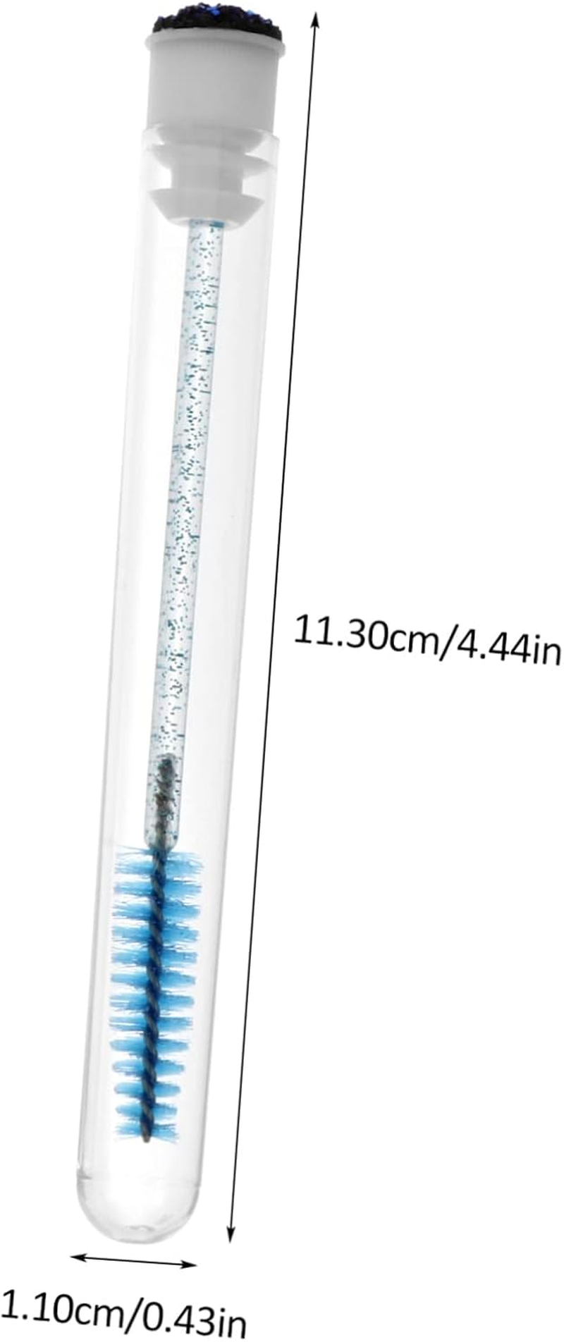 FRCOLOR 10Pcs Eyelash Comb and Eyebrow Brush Tube Set Navy Portable Lash Brow Applicators for Makeup and Eyelash Extension Application - Red image number 5