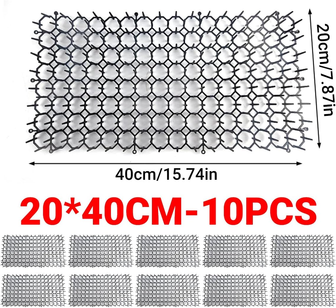 AIMALL Anti-Cat Spike Mat, 10-Pack, Deterrent Nets, Safe Pet Repellent Mats, Ideal for Gardens and Indoor Use, 15.74X7.87 Inches Each image number 4