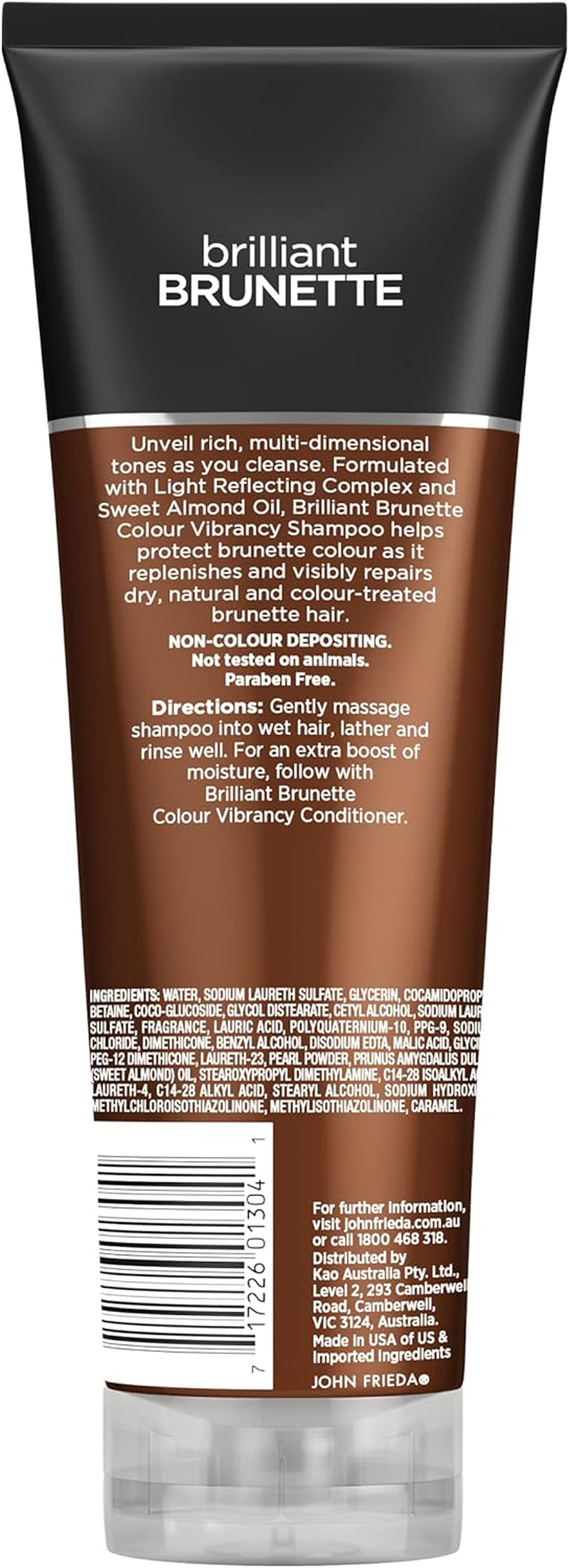 John Frieda Brilliant Brunette Colour Protecting Moisturising Shampoo, 250 Ml (Pack of 2) image number 1