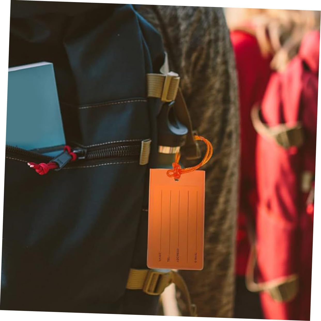 SAFIGLE 8Pcs Elegant Luggage Hanging Labels Travel Suitcase Tags Checked Boarding Tags image number 2