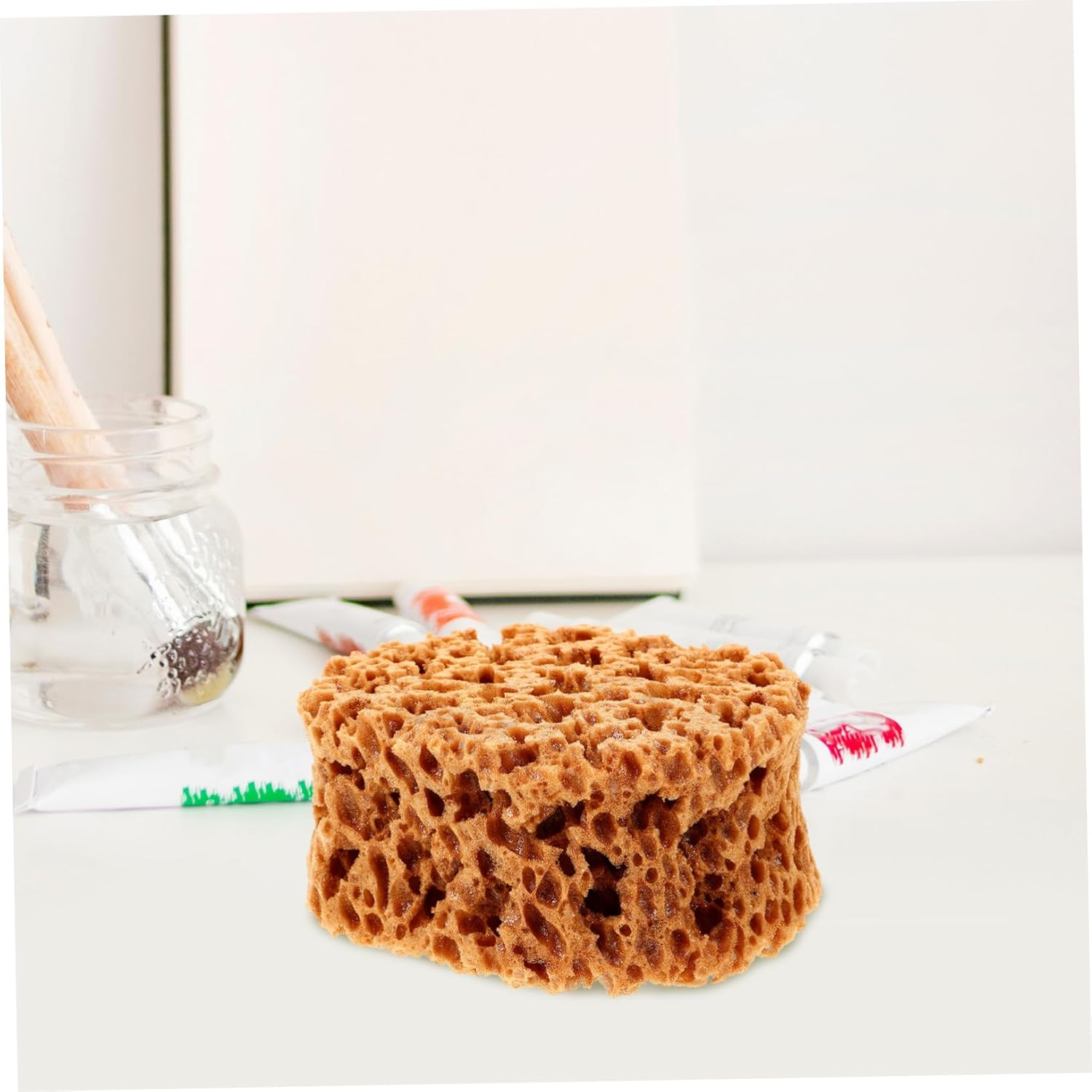 Natural Sea Sponge for Painting and Art Supplies, Large M88Kg Printed Pattern Sponge for Artists, Texturing and Wall Painting Tool Suitable for Drywall and Creative Projects image number 5