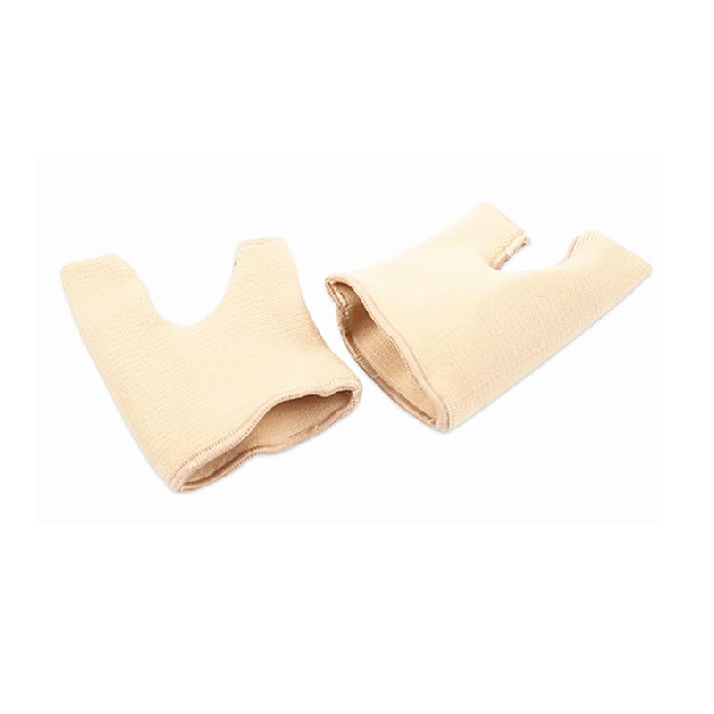 2 Pair Orthopedic Bunion Splint Hallux Valgus Correctors Separator Half Socks Bunion Sleeves Toe Joint Protector Pad Big Toe Straightener for Women Men (Colour of Skin, S) image number 2