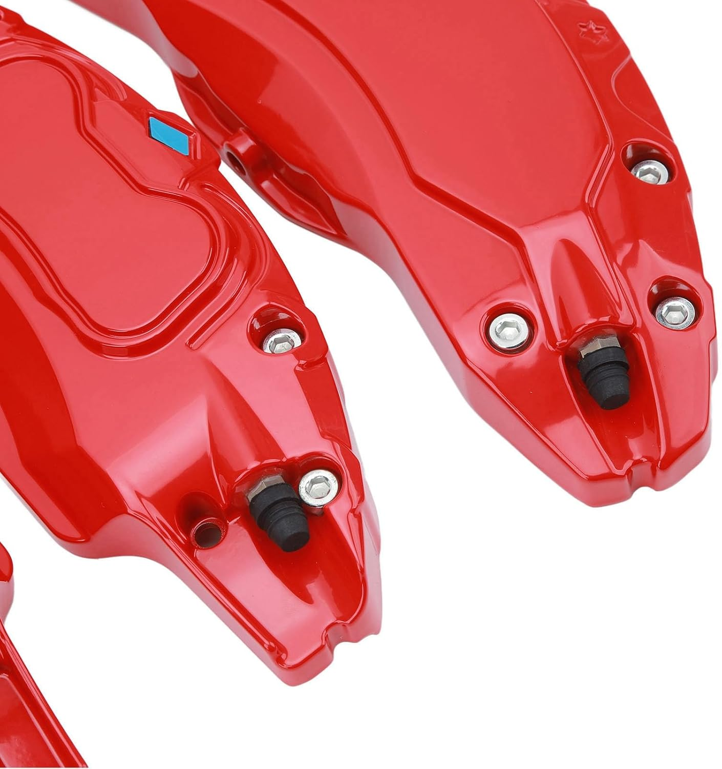 Asixxsix Caliper Covers Fit for Model Y, 4 Pcs 19In 20In Brake Caliper Cover Aluminium Alloy Wheel Hub Durable Protector Replacement for Model Y (Red)