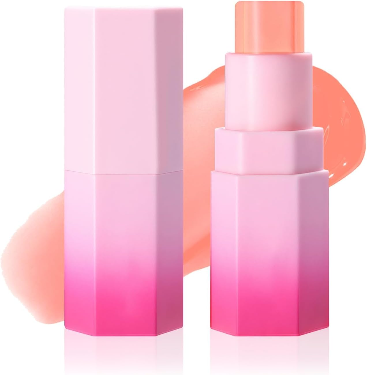 DAGEDA Jelly Blush Stick, High Pigmented Blush for Cheek with Nature Transparent Finish Blush Makeup, Buildable Long Lasting Moisturising Lip & Cheek Tint Blush - #03