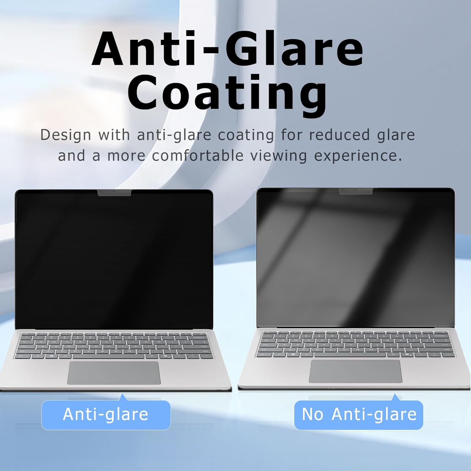 Adeway Privacy Screen for Macbook Air 15 Inch (2023&ndash;2025, M2, M3, M4), Anti-Spy, Magnetic Attachment with Nano Adhesive, Blue Light Reduction & Anti-Glare, Ideal for Office and Travel Use image number 6