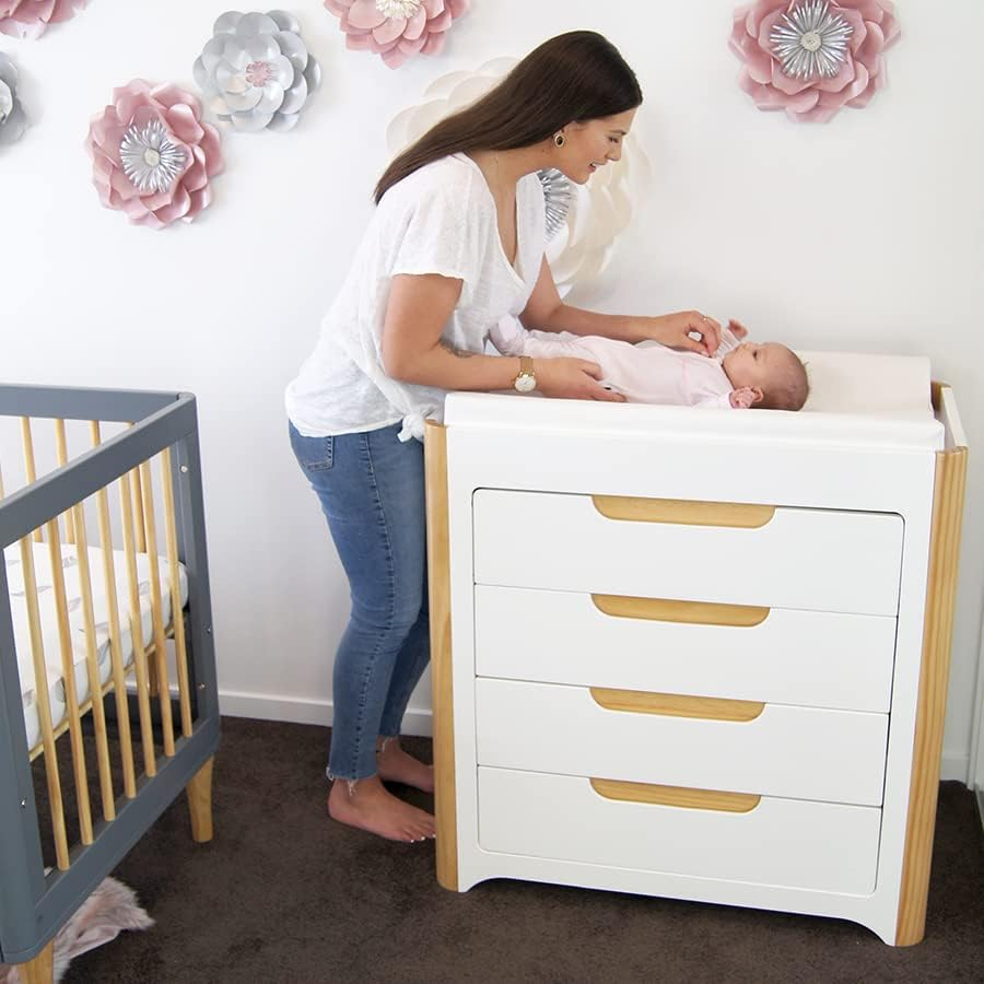 Babyhood Scandi Chest, White/Beech image number 1