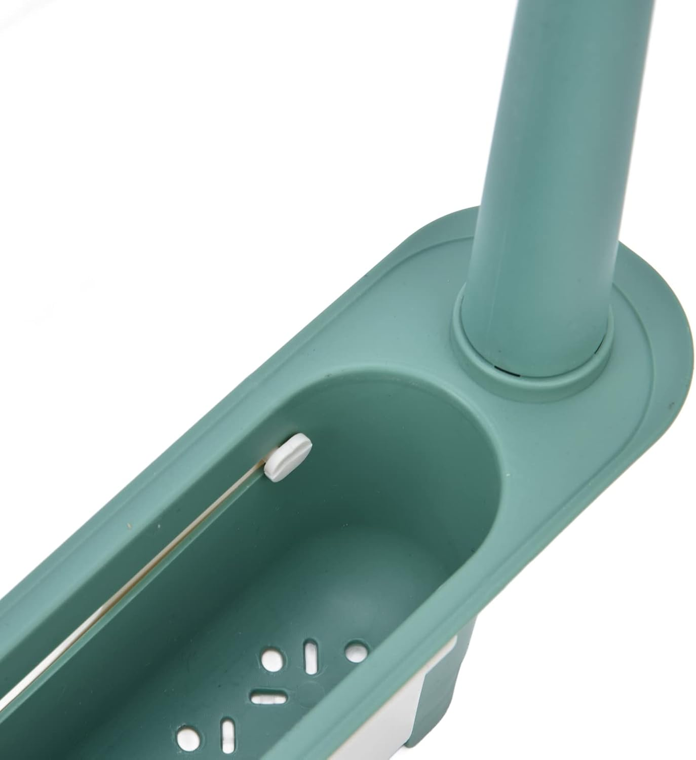 Telescopic Sink Storage Rack, Expandable Utility Farmhouse Accessories Sink Multifunctional Updated Adjustable Rollable Sponge Holder for Kitchen Dishes Cups Fruits(Green) image number 1