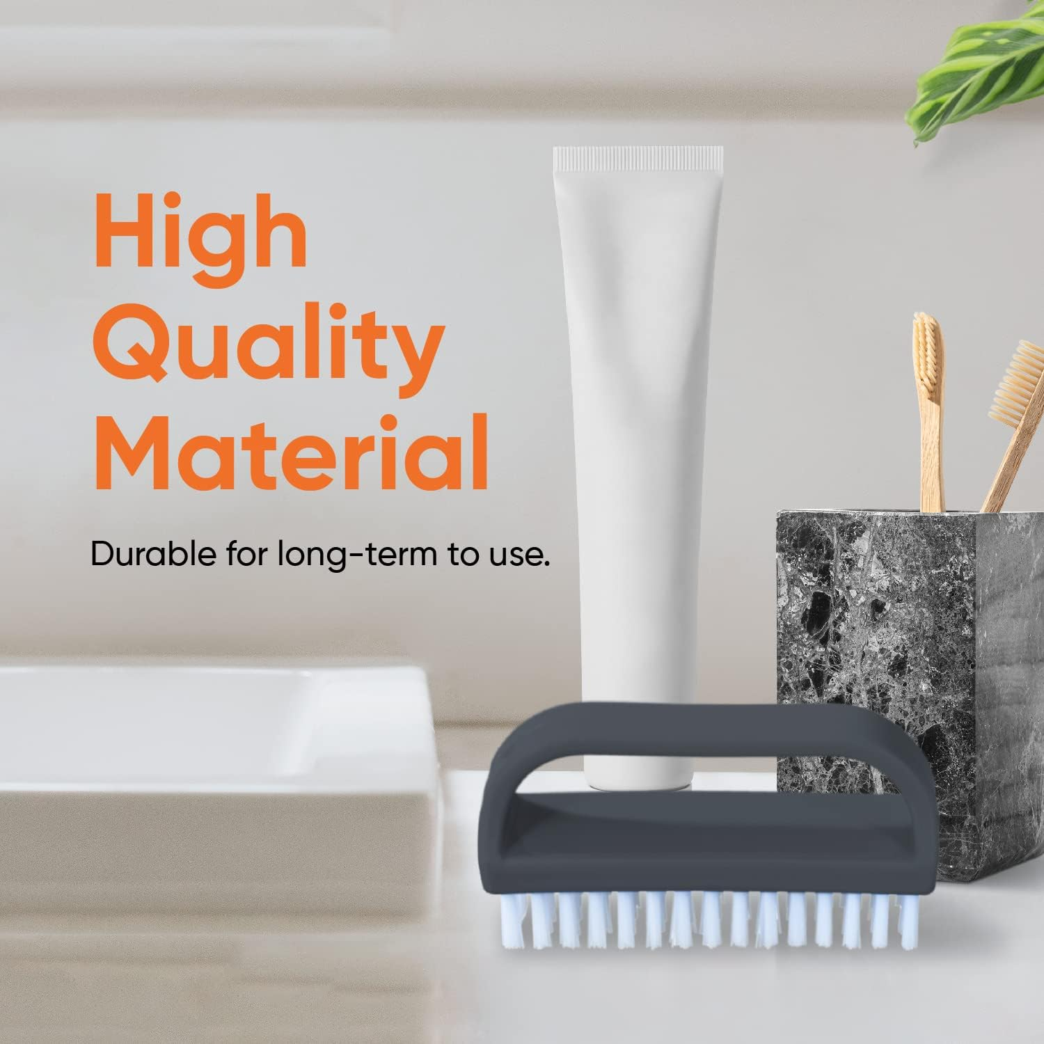 Superio Stiff Nail Brush with Handle 3 Pack Fingernail Scrub Cleaning Brushes for Toes and Nails, All-Purpose Cleaning Brush for Home, Kitchen, Work - 12 Pack image number 2