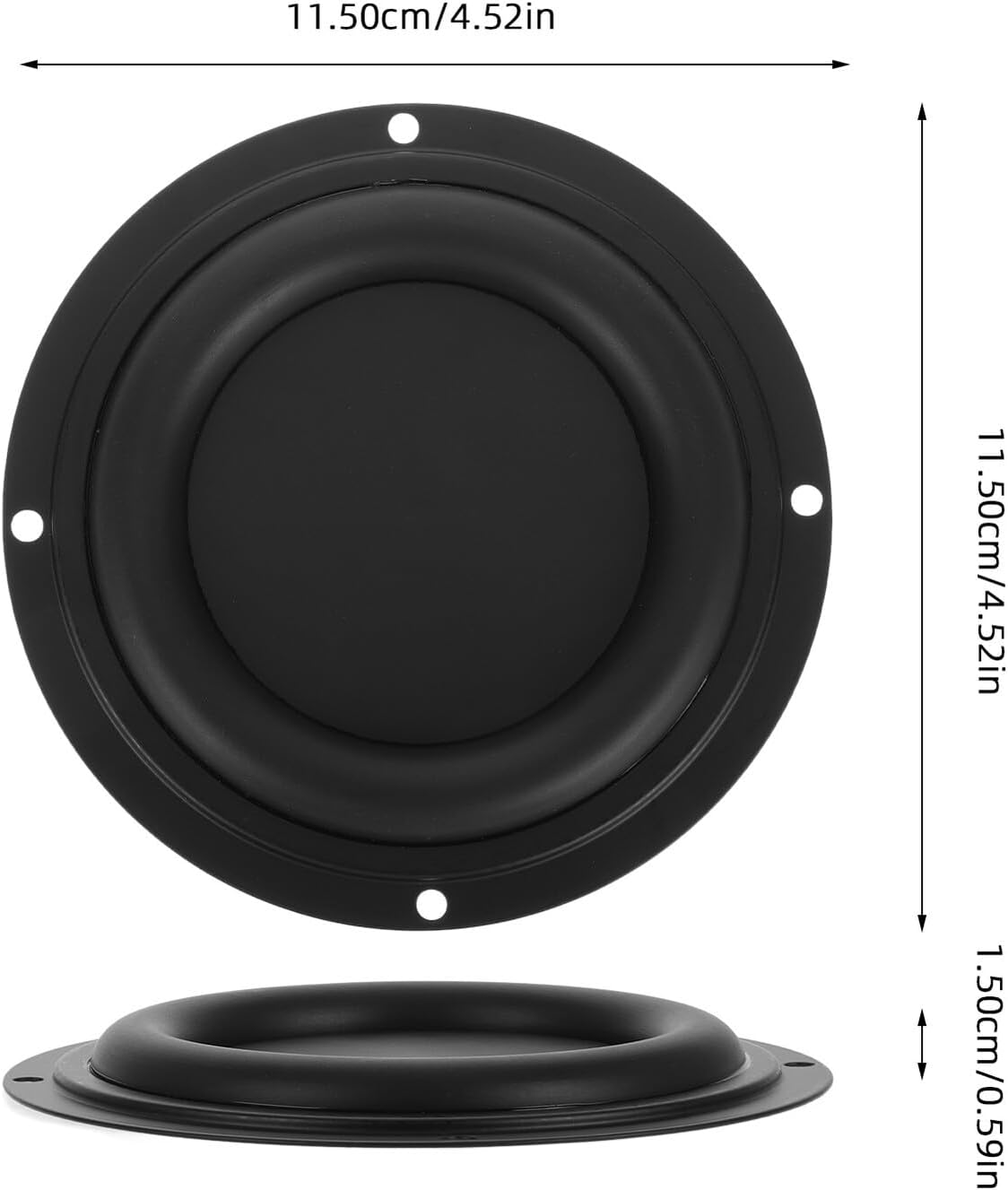 Sewroro 4Pcs Bass Radiator Passive Diaphragm for Car Speaker Replacement Vibration Membrane for Loudspeaker Audio Subwoofer