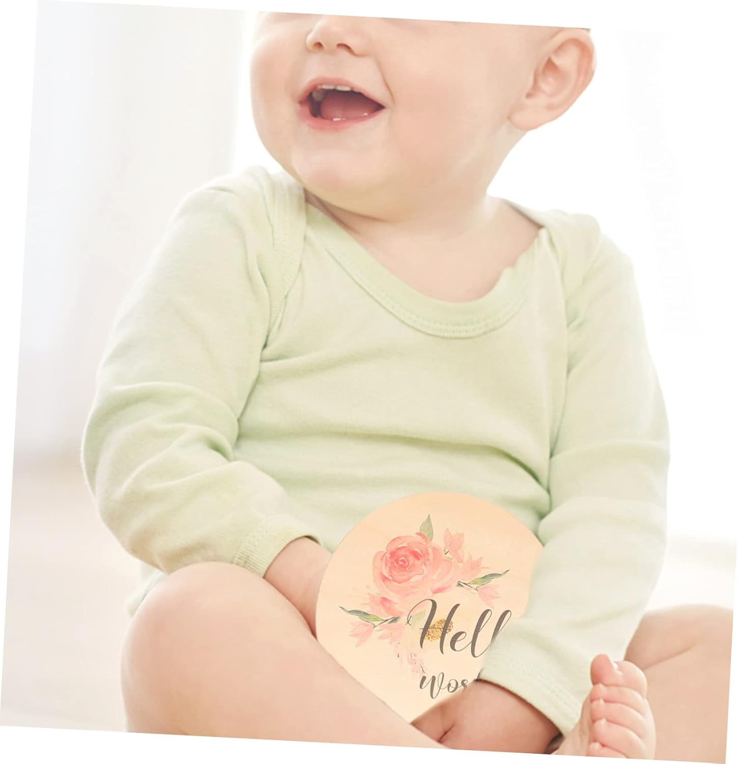 Abaodam 6Pcs Newborn Milestone Cards Hatch Announcement Ink Print Pads for Birth Announcement image number 2