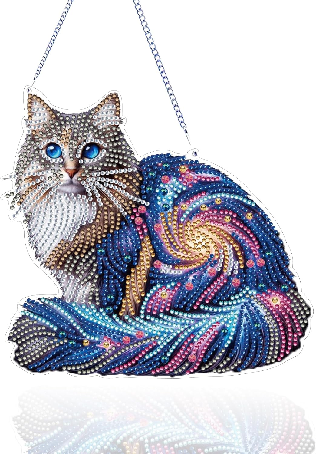 VNRGG Desktop Diamond Art Painting Set Bird, Diamond Art Kits for Adults Adult Diamond Art Set DIY Special Diamond Desktop Placement Decoration Boxed Packag (Blue)