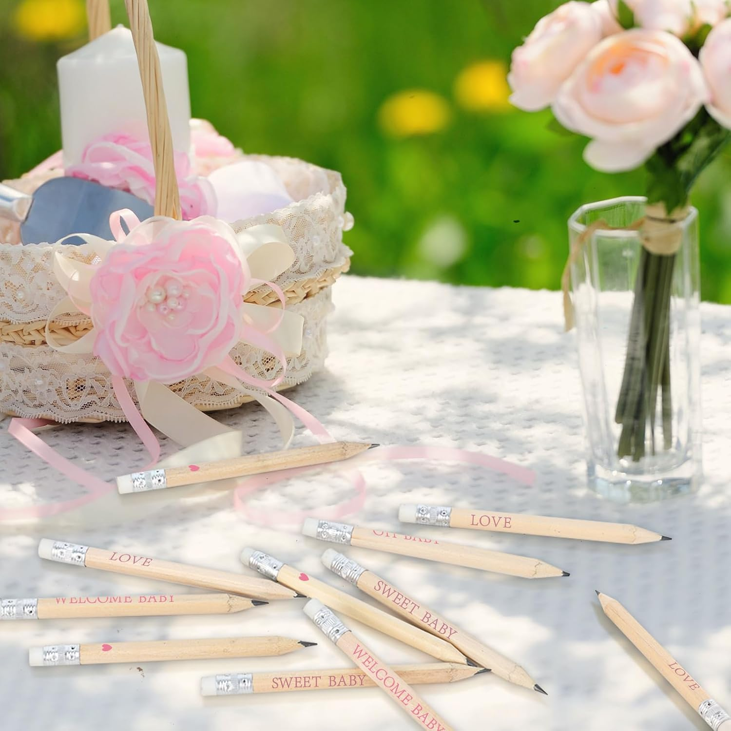 Baby Shower Pencils (Pink, 100) image number 3