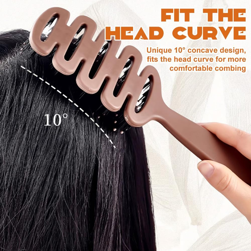 2Pcs Cithway Volume+ Bristle Hair Brush,Boar Bristle Hair Brush & Slick Back Brushs for Women,Volume, Smoothing & Frizz Control for Daily Styling image number 2