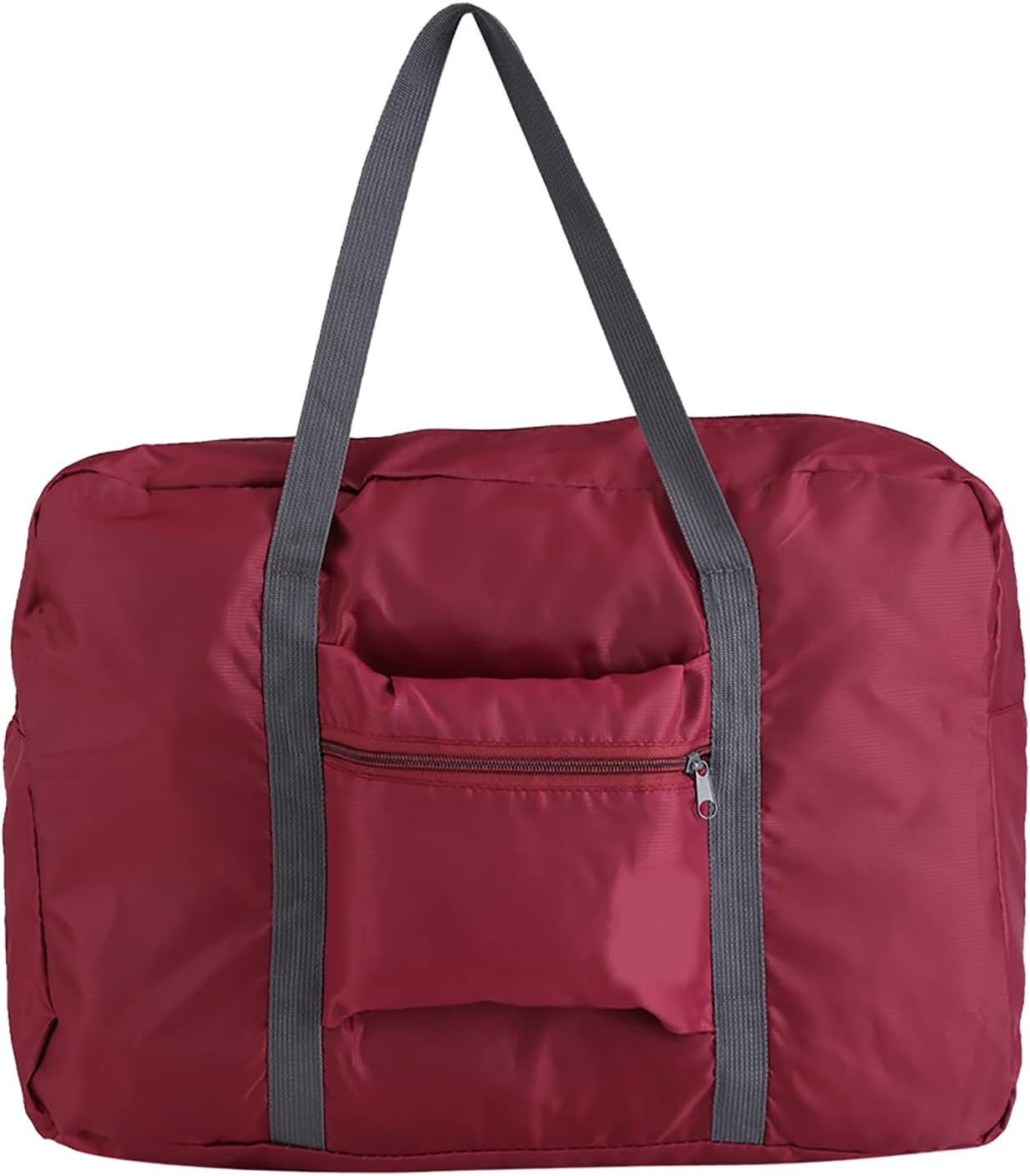 Luggage Bag, Foldable Carry on Travel Bag Nylon Polyester Wearproof Waterproof Travel Duffel Bag for Outdoors, Sports, Travel(Wine Red)