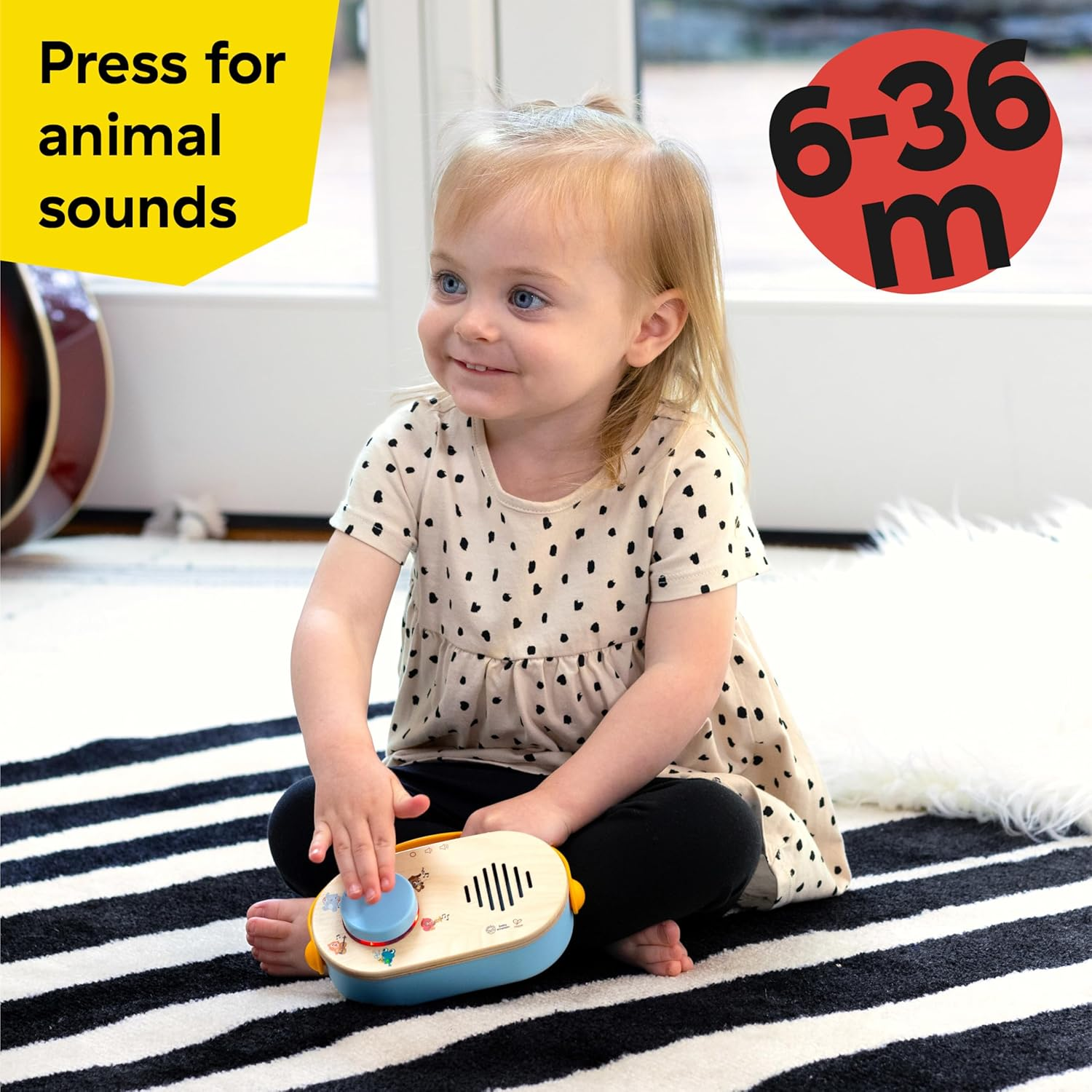 Baby Einstein + Hape Discovery Radio Toy Radio with Music & Lights, Ages 6 Months+ image number 4