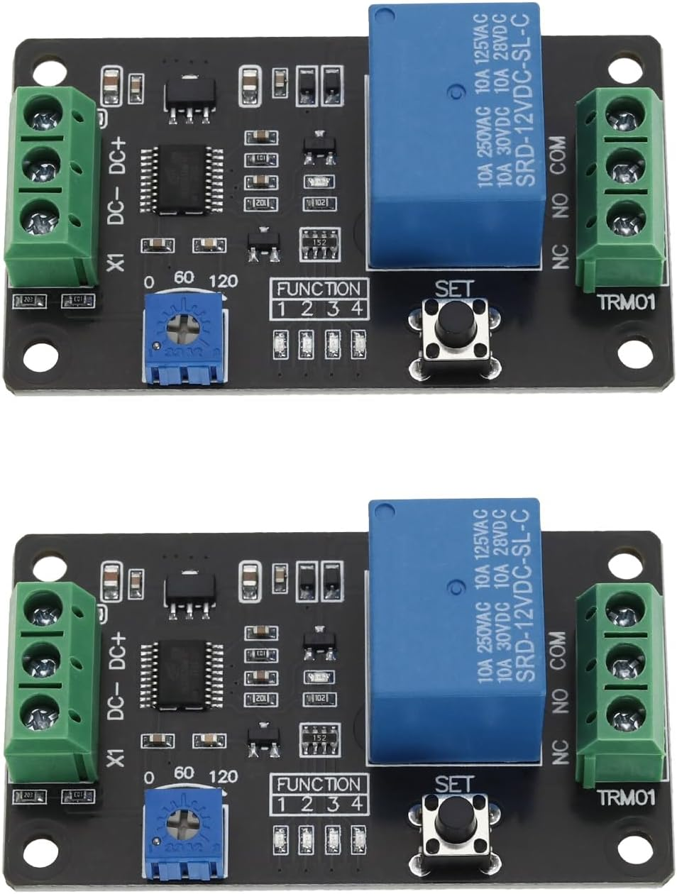 Emsea 2Pcs 12V Time Delay Relay Module Start Delay Switch Module Delay Timer Module Delay off Timer Module Automatically Timer Switch Module image number 2