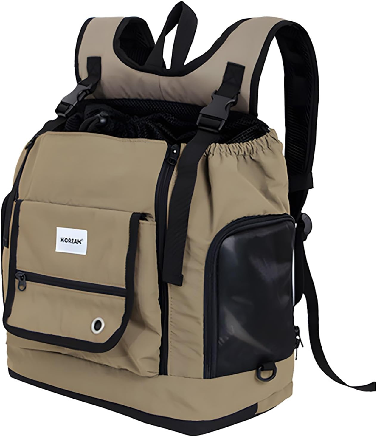 LIFEBEA Ergonomic Pet Carrier Backpack - Ventilated & Secure Front/Back Cat & Small Dog Carrier (Up to 7Kg) - Airline Approved Travel Bag with Escape-Proof Leash & Storage (Gray)