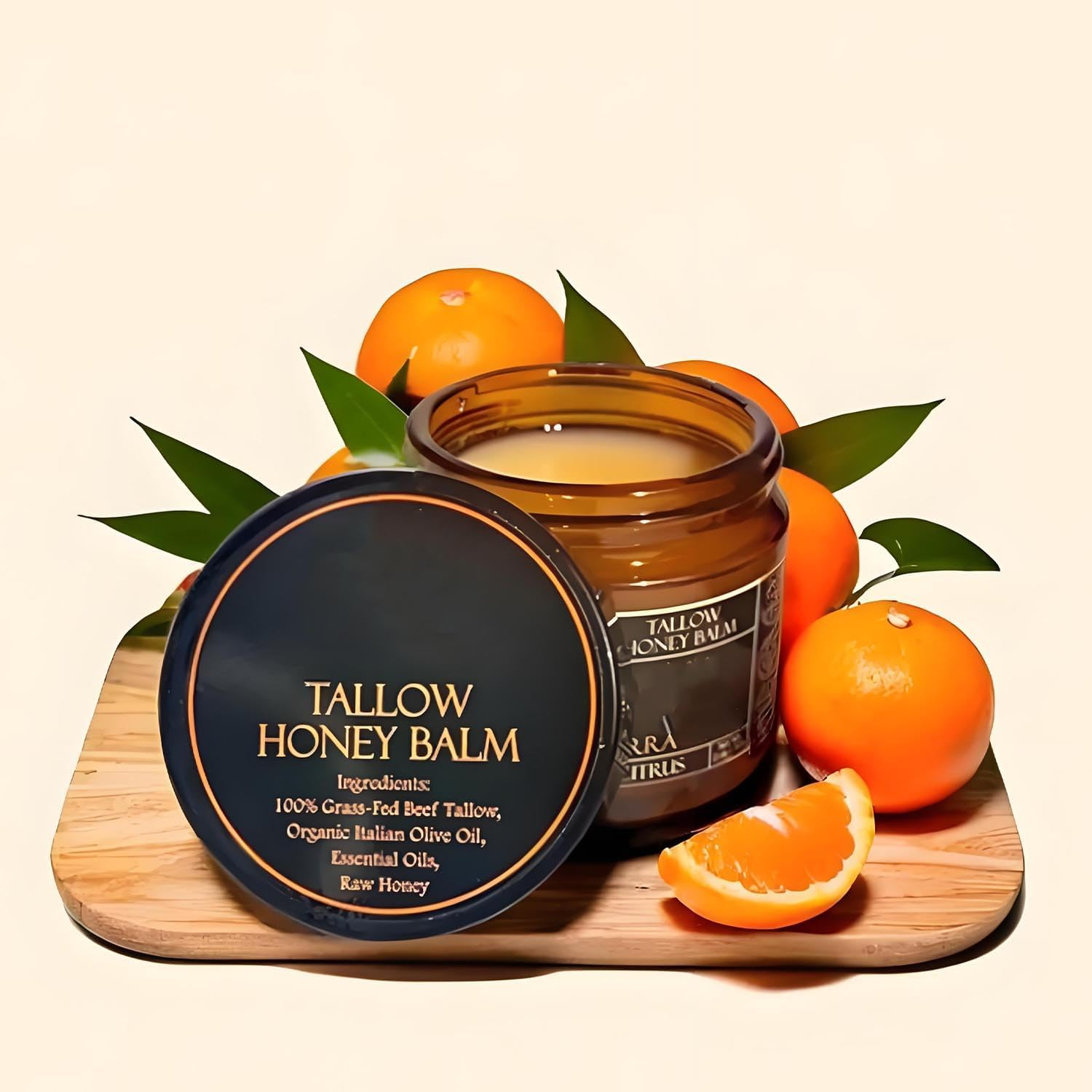 Eloix Tallow Honey Balm, Organic Grass-Fed Beef Tallow Balm with Raw Honey, Natural Body Moisturizer for Face & Body, Moisturizing Cream for Soft (Citrus) image number 6