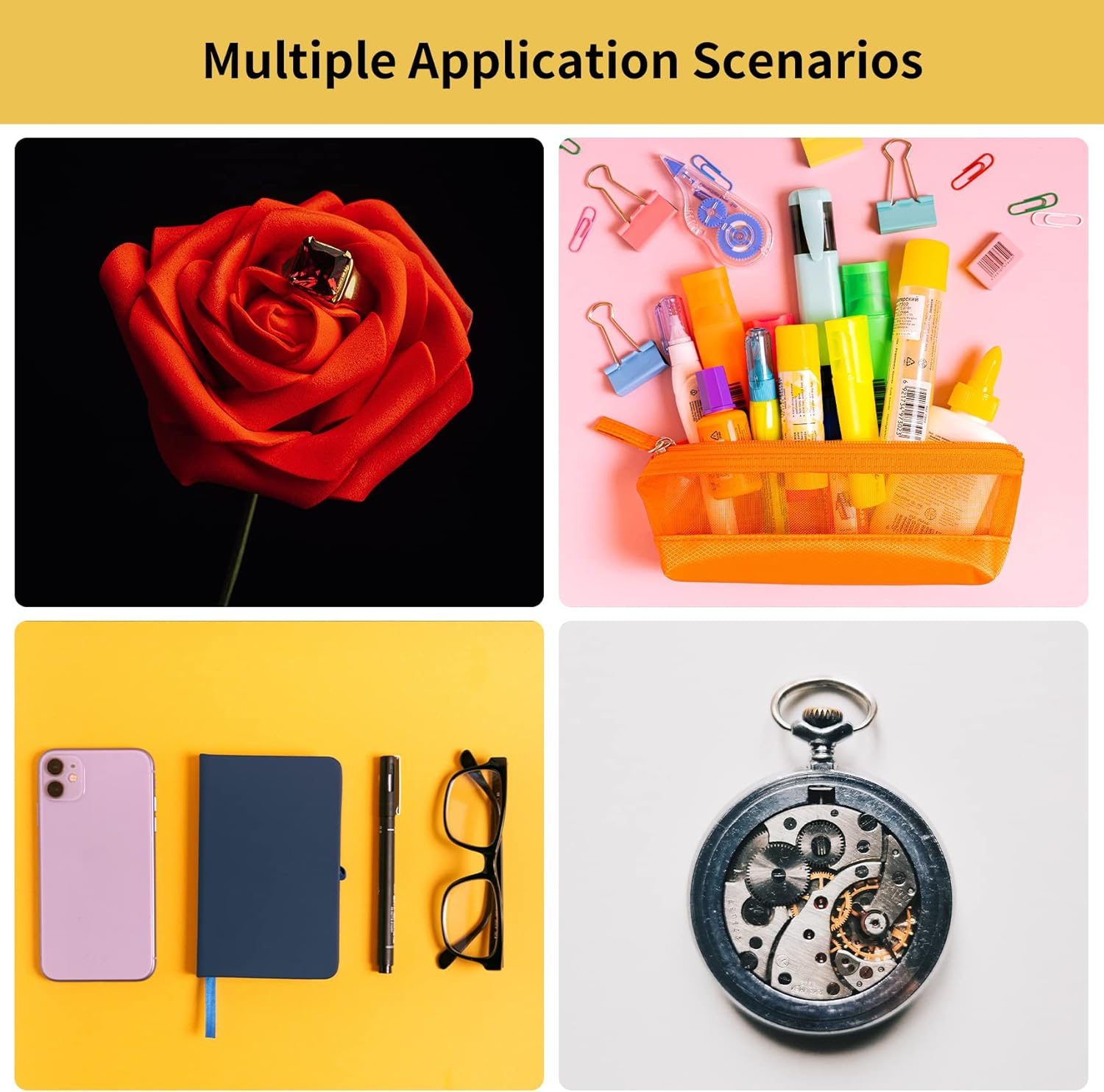 Selens Photography Backdrop Food PVC Background 50X100Cm Vinyl White/Black/Grey/Pink/Orange/Blue Kit Waterproof for Photo Studio Flat Lay Product Props Cosmetic Jewelry Shooting 6 Color - Grey,White image number 5