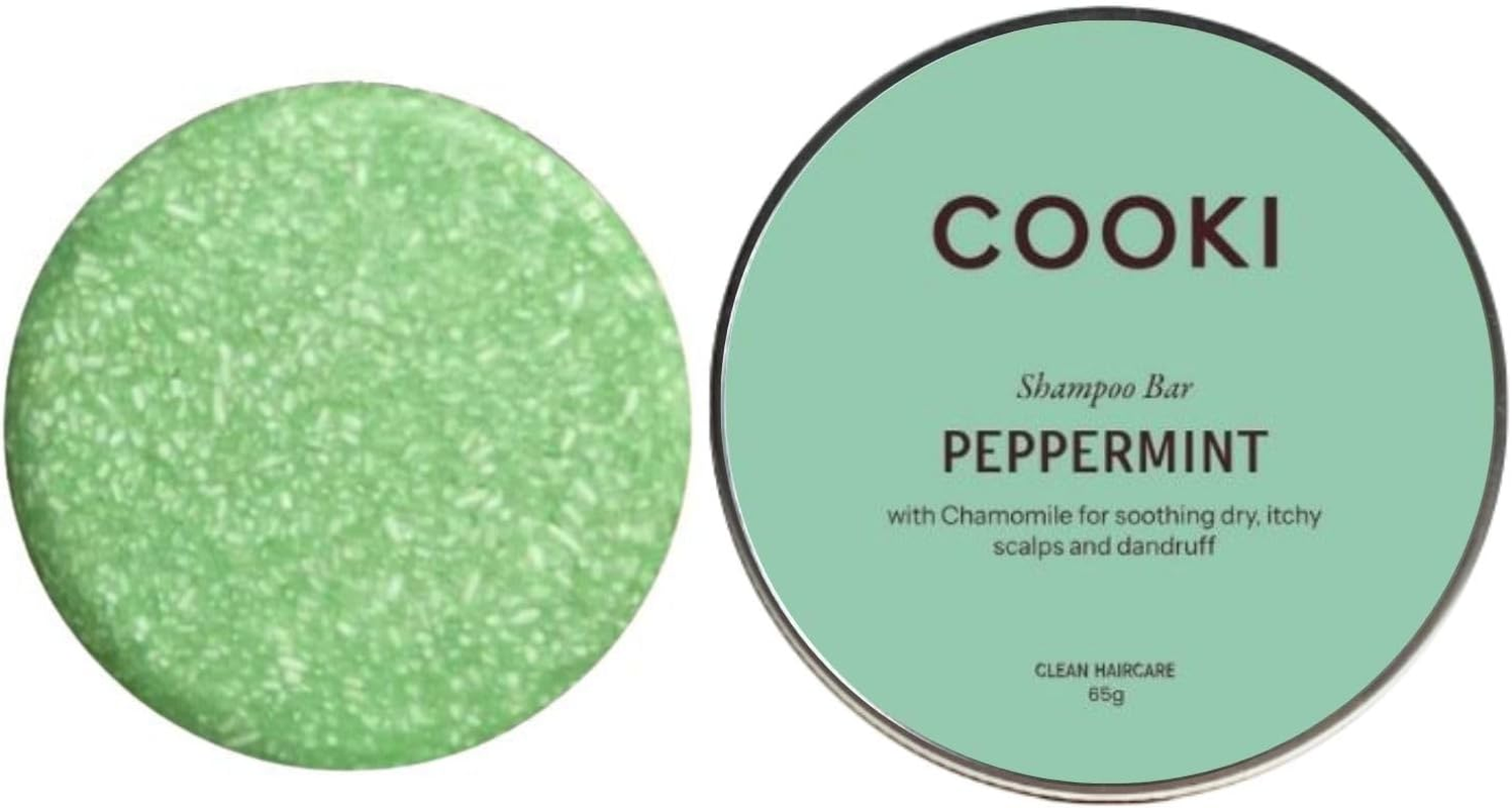 Cooki Ginger Shampoo Bar for Volume, Oil Control & Preventing Thinning &ndash; Vegan, Plastic-Free, Zero Waste, with Tin 65G