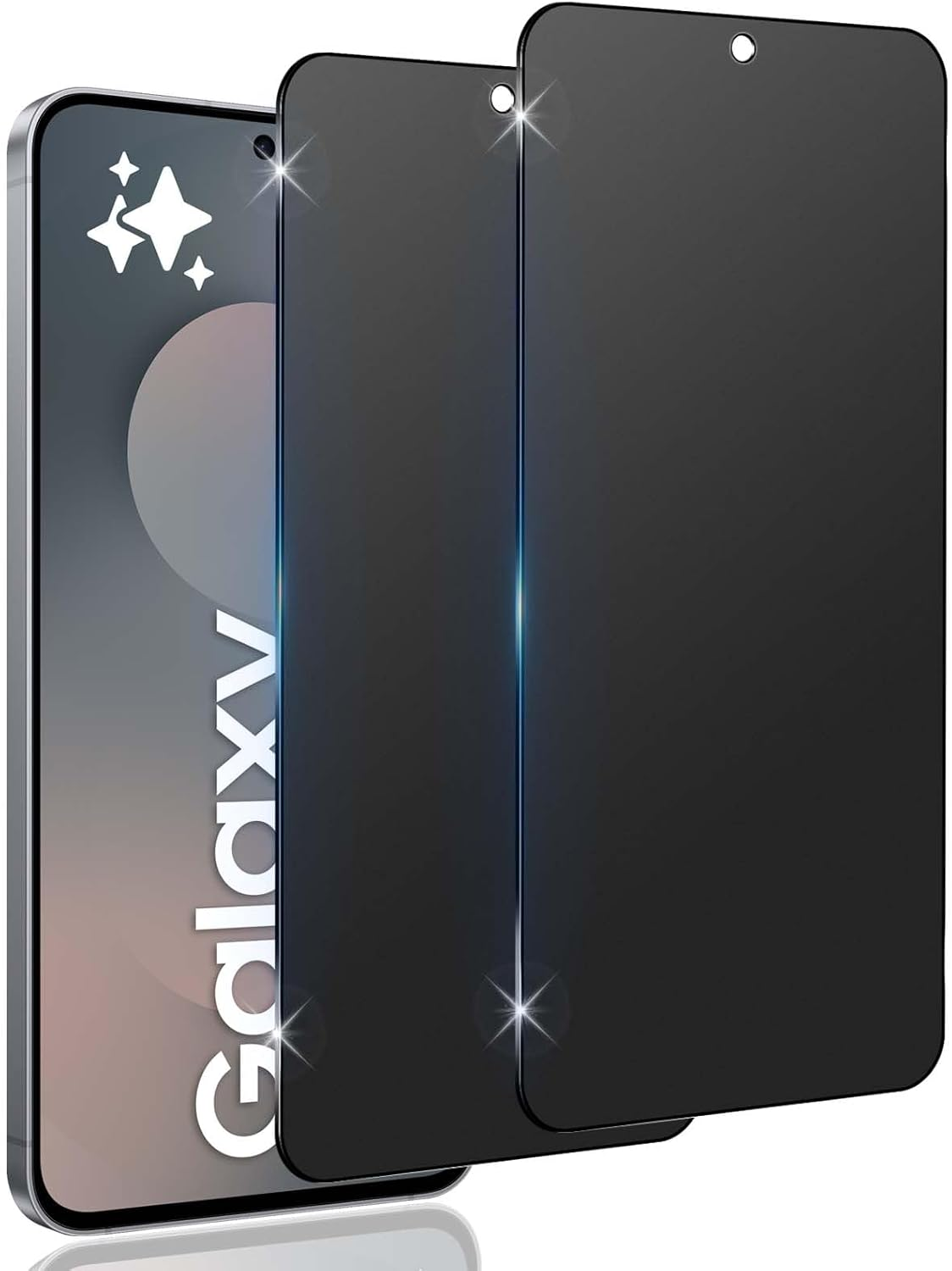 Liilaa Matt Privacy Screen for Samsung Galaxy S25 FE with Fingerprint Detection, Pack of 2 Matte anti Spy Privacy Screen Protector, Anti-Fingerprint Anti-Glare Privacy Film image number 3