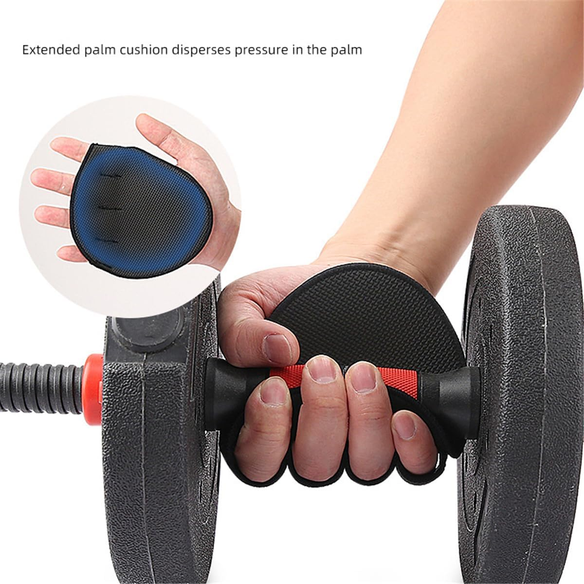 Neoprene Grip Pads Lifting Grips, Non-Slip Pull up Gloves, Fitness Barbell Hand Grips Lifting Palm Pads, Men & Women Gym Workout Gloves for Weightlifting, Cross Fitness, Calisthenics, Powerlifting image number 2