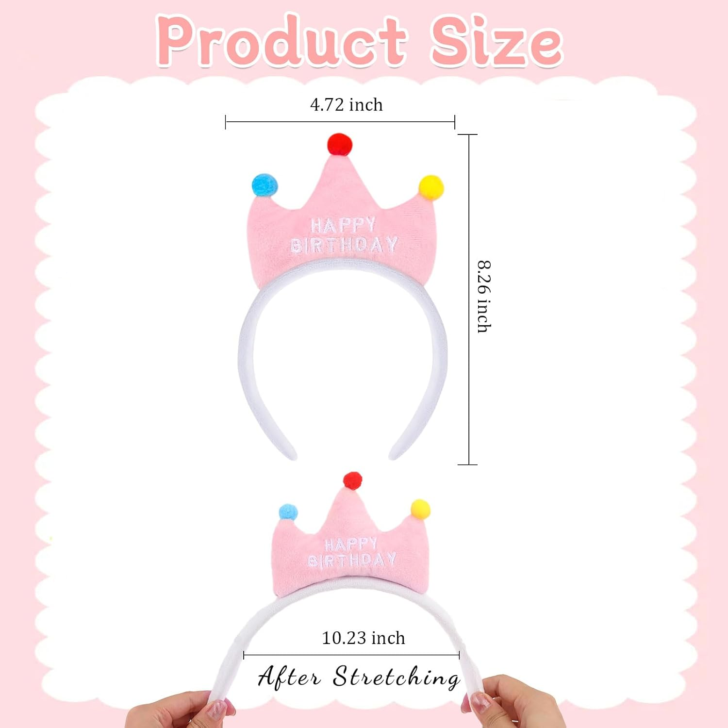 Birthday Headband, Happy Birthday Crown, Birthday Decorations for Women Girls, Birthday Gifts for Women, Birthday Hair Accessories