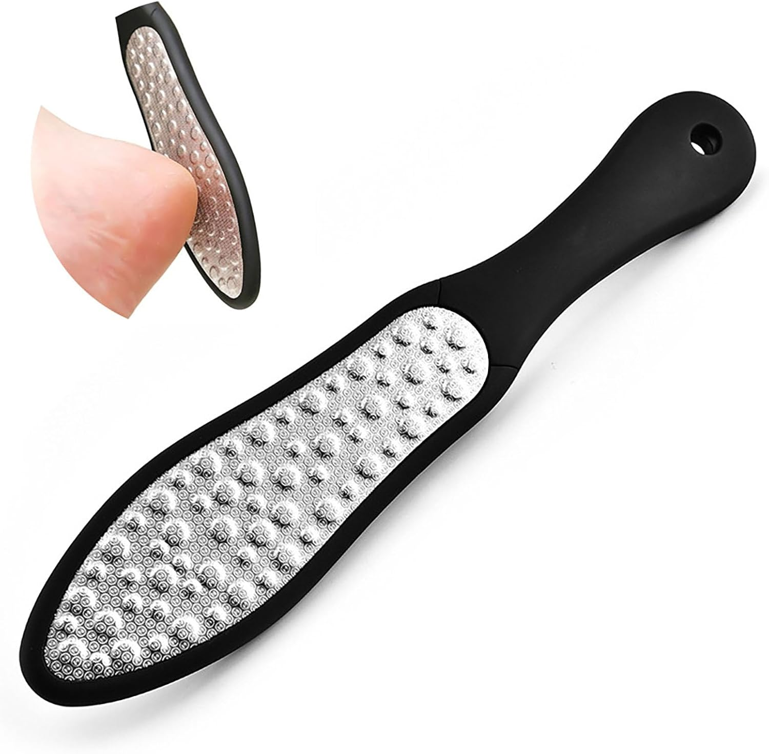 SYGELER Foot File Callus Remover, Double Sided Foot Scraper Callus Remover, Stainless Steel Pedicure File for Heels and Feet(1 PCS) image number 4