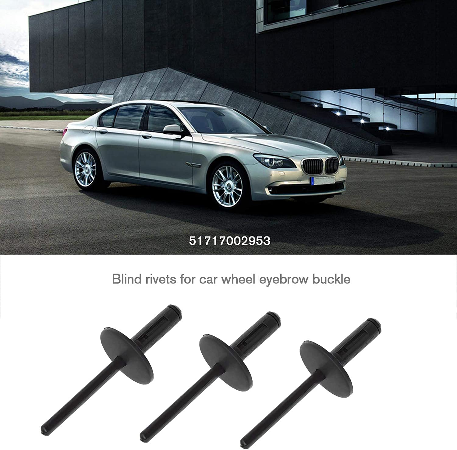 SING F LTD 50Pcs 6Mm Blind Rivet Fasteners Compatible with BMW 3 Series Mini 51717002953 image number 5