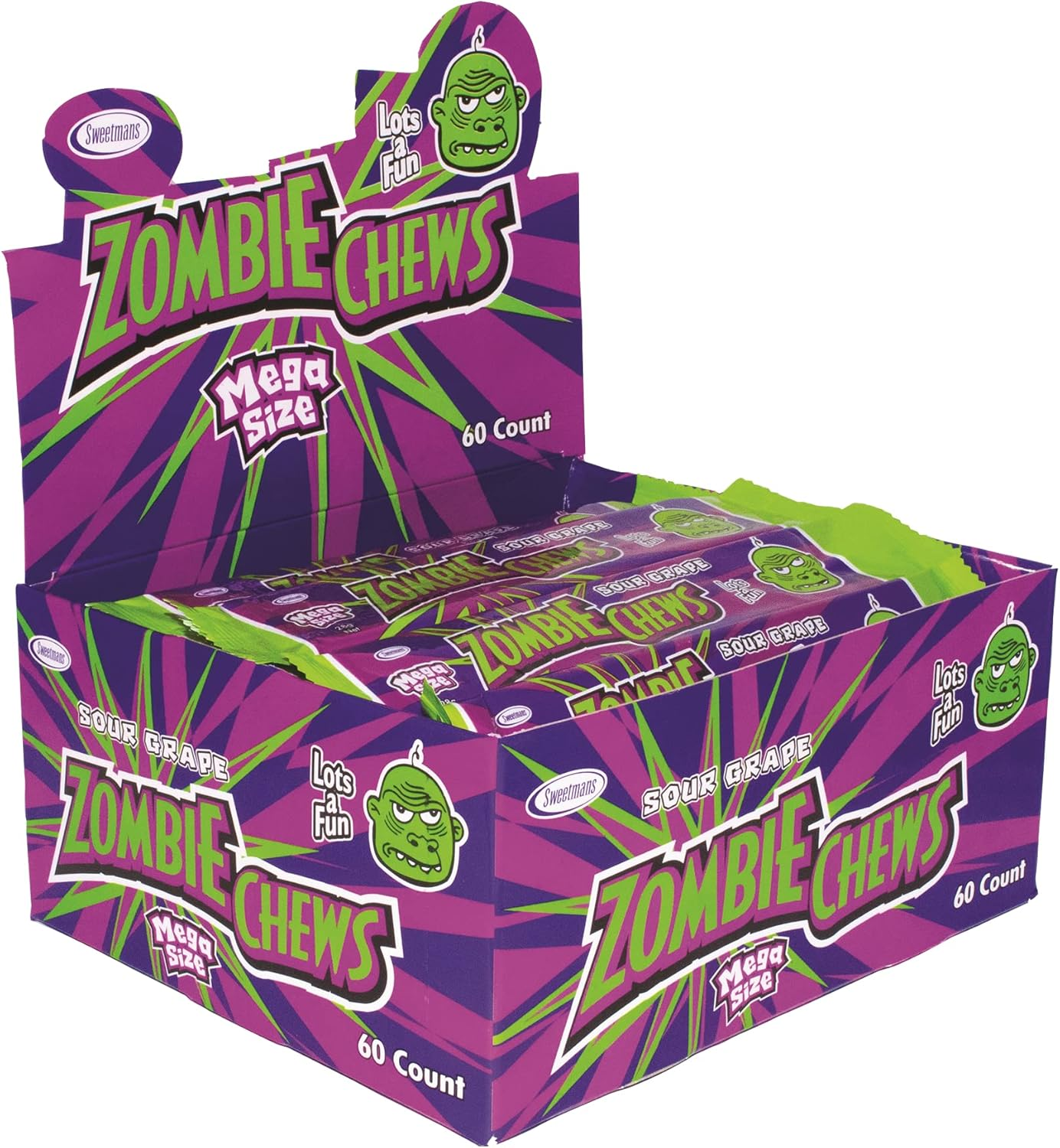Zombie Chews Grape Flavour 28G X 72 image number 2