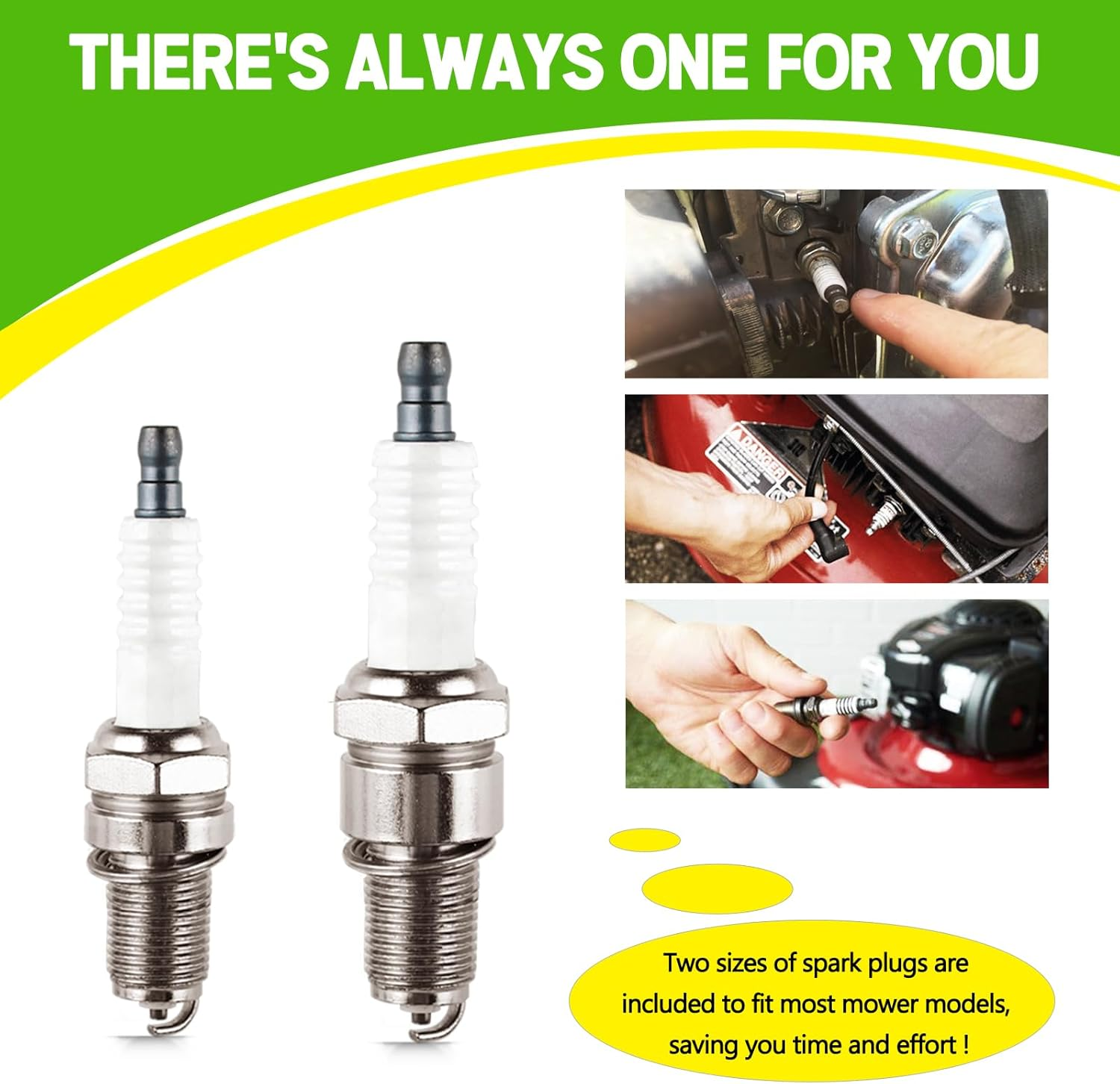 Rakiyada 2 PCS 593260 Air Filter with Pre Filter and Spark Plug Fits for Briggs and Stratton 500EX 550EX 575EX 625EX 725EXI Engines, Air Filter Parts for Toro Recycler 22 and Troy Bilt Lawn Mower image number 1