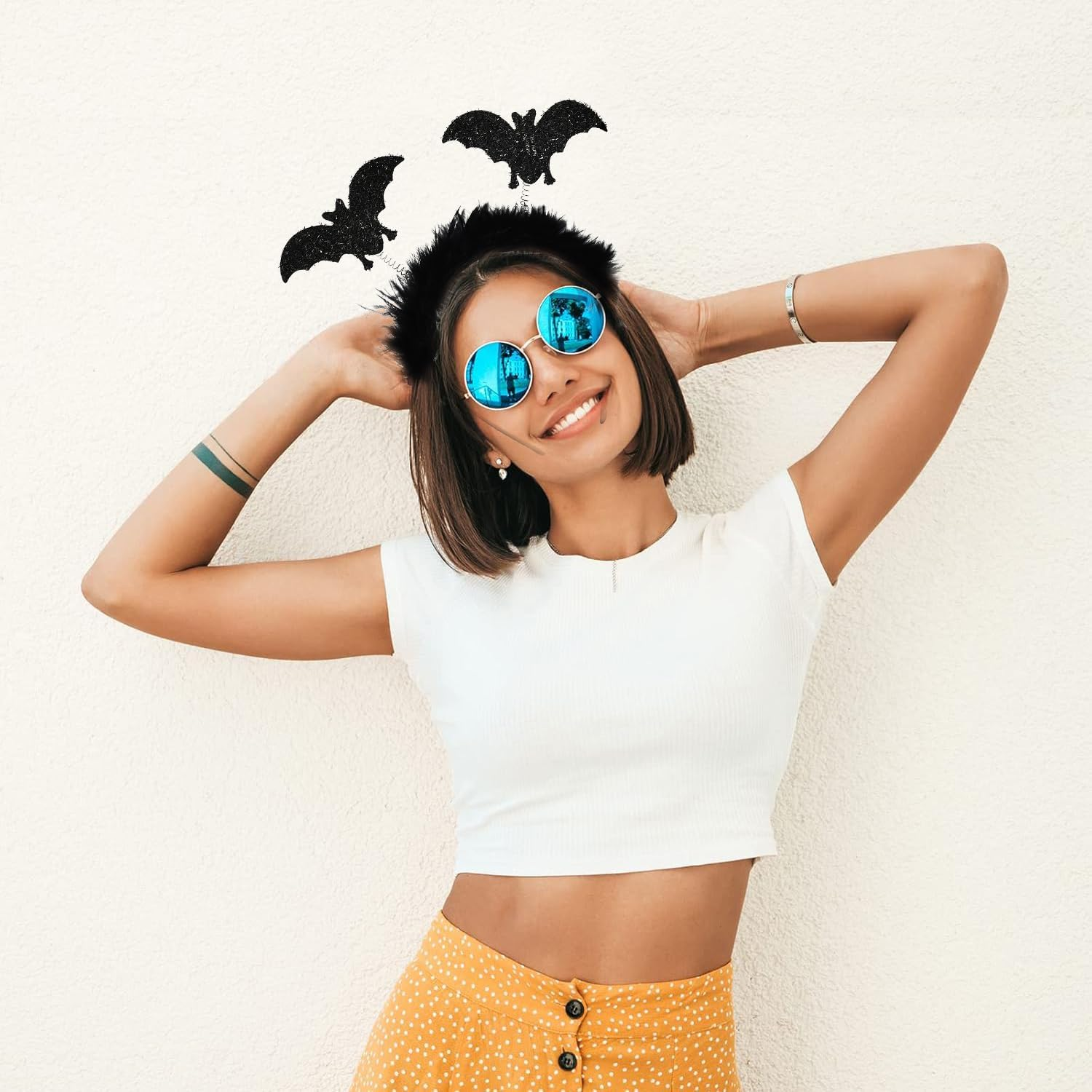 Bat Ears Headband - Halloween Costume Decoration Accessories for Children, Adults, Women & Men, Bat Costume Headpiece for Halloween, Fancy Dress & Carnival Party image number 2