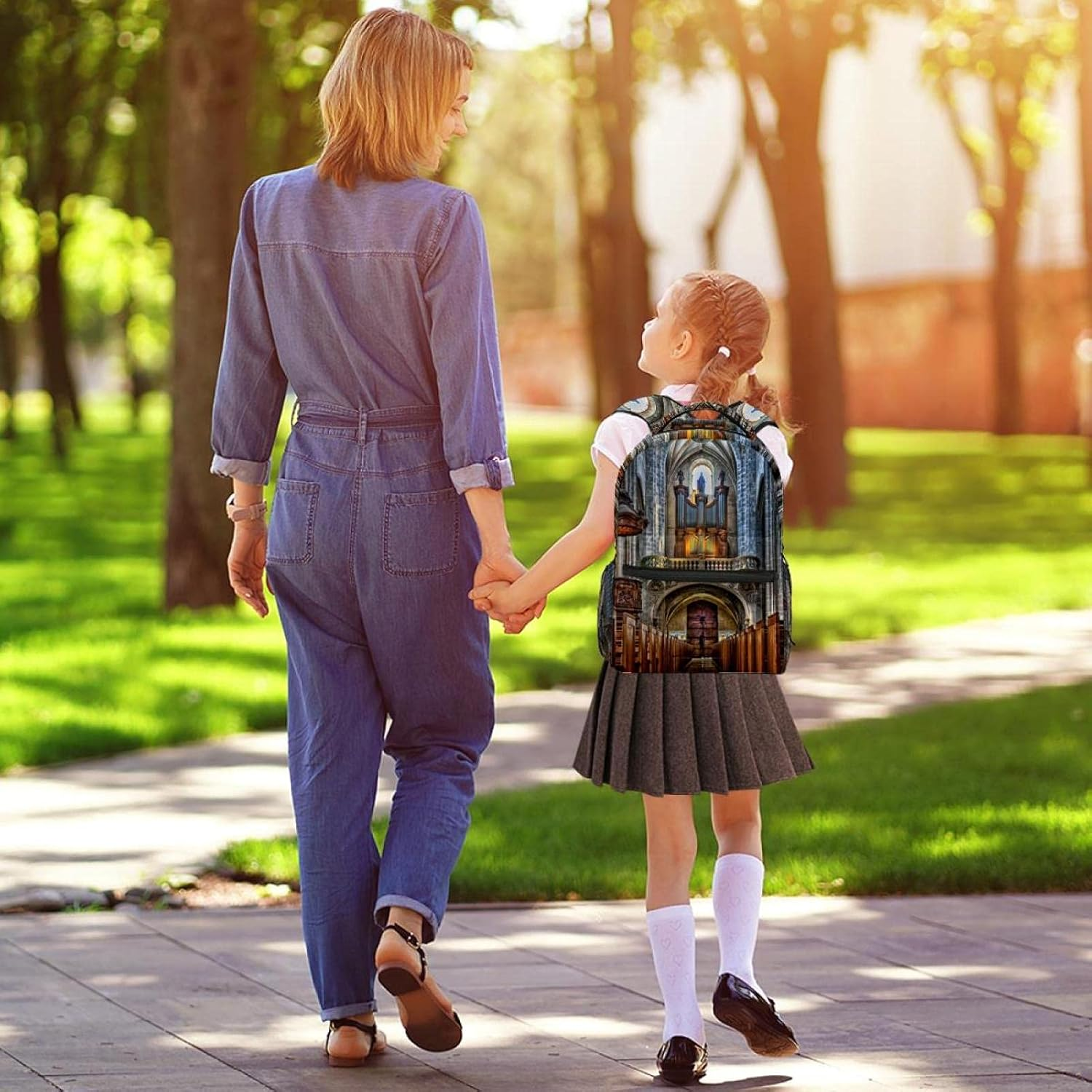 Cathedral Backpack Students Shoulder Bags Travel Bag College School Tote Backpacks image number 5