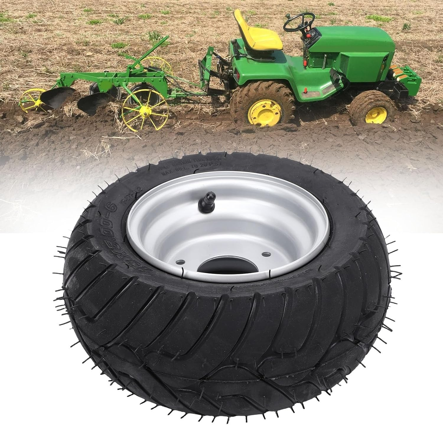 Generic 13X5.00-6 ATV Wheel, 13/5.00-6 Rubber Tire with Rim, anti Slip Shockproof Puncture Proof Vacuum Tyre ATV Tire for UTV Quad off Road Go Kart Golfs Cart Wheels image number 5