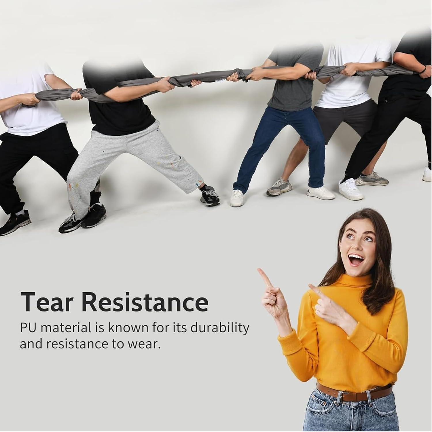 Outdoor Furniture Covers for Sofa Waterproof, Fits up to 54W X 38D X 29H Inches, Patio Loveseat Cover Tear Resistant, Grey image number 7