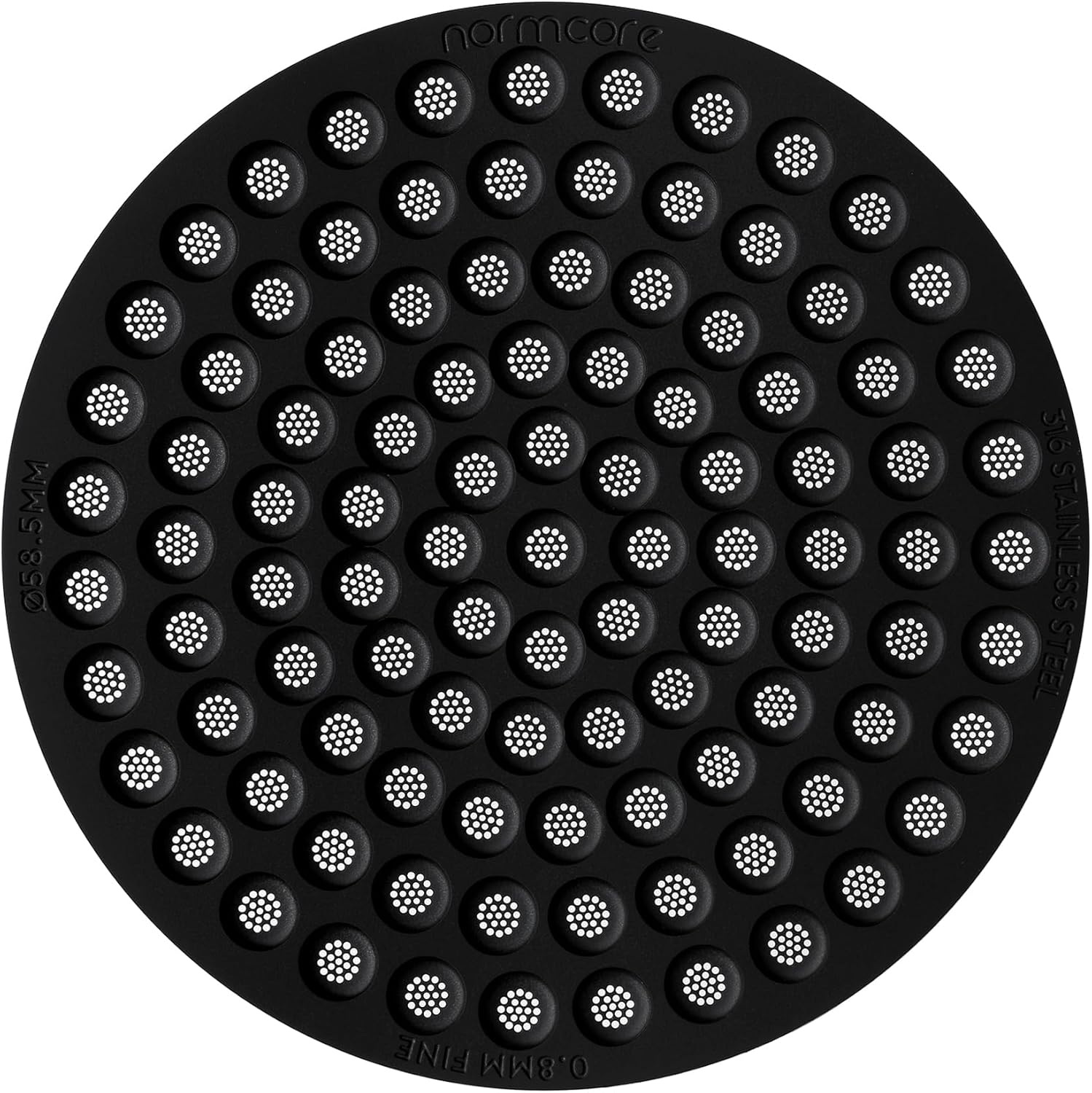 Normcore 53.3Mm Puck Screen, 0.8Mm Thickness, Lower Shower Screen, Reusable Metal Filter for Breville Sage 54Mm Portafilter Basket, 316 Stainless Steel