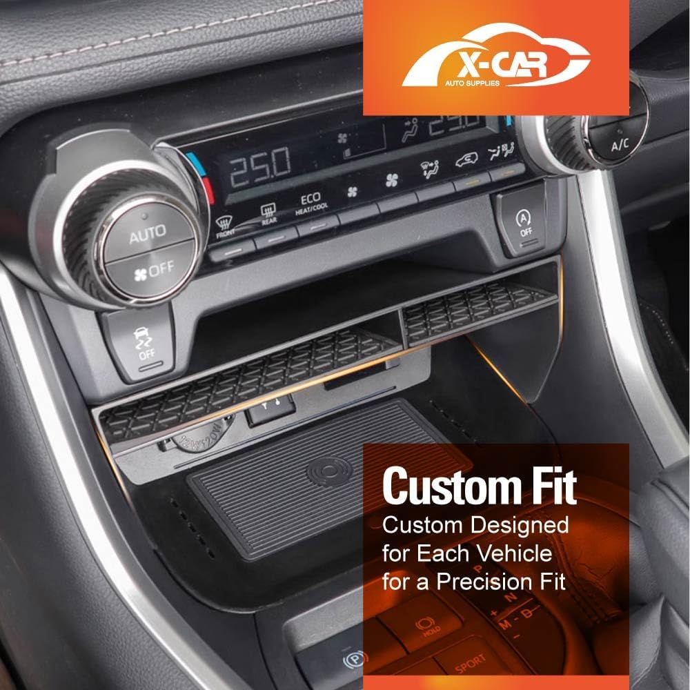 X-CAR Centre Console Armrest Organizers Set for Toyota RAV4 2019-2024 Storage Box Tray Accessories image number 2