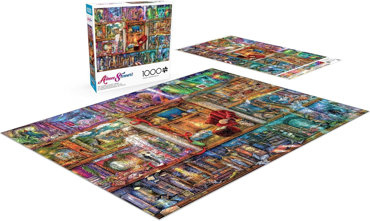 Buffalo Games - Aimee Stewart - the Grand Fiction Library - 1000 Piece Jigsaw Puzzle for Adults Challenging Puzzle Perfect for Game Nights - Finished Size 26.75 X 19.75