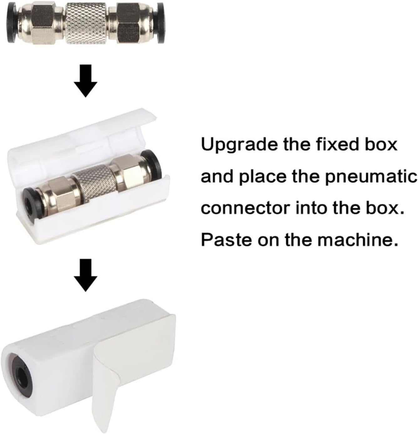 3PCS Bambu Lab Upgrade PTFE Tube Connector Compatible with X1 X1C X1E P1P P1S, Made of Stainless Steel, Anti-Oxidation and Rust Resistant, Plug and Play Printer Parts image number 5