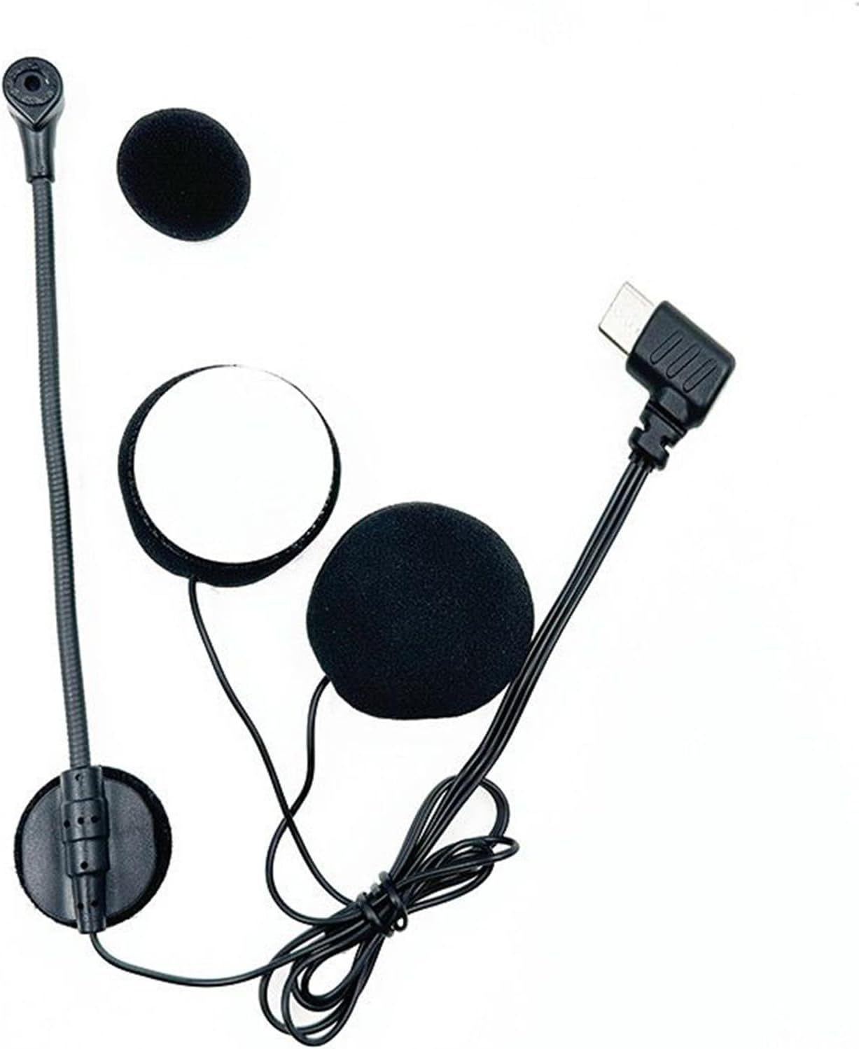 Helmet Microphone,Motorcycle Headphone - Noise-Cancelling Waterproof Headphones Type-C Plug for Sports Outdoor Interviews Music Recording image number 1