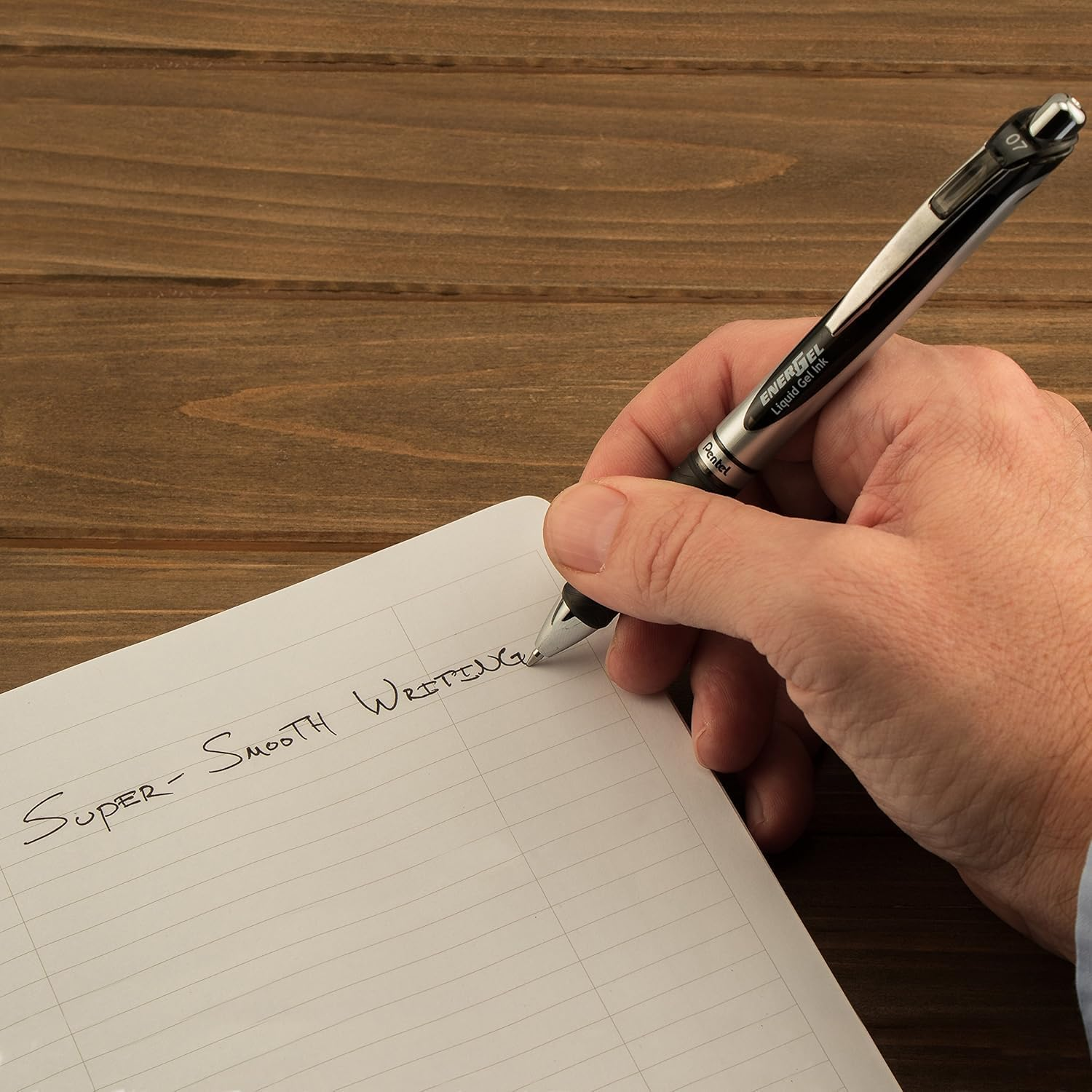 Pentel Energel Liquid Gel Pen 0.7Mm Medium Nib Black Ink, Box of 12 Pens (BL77-A) image number 2