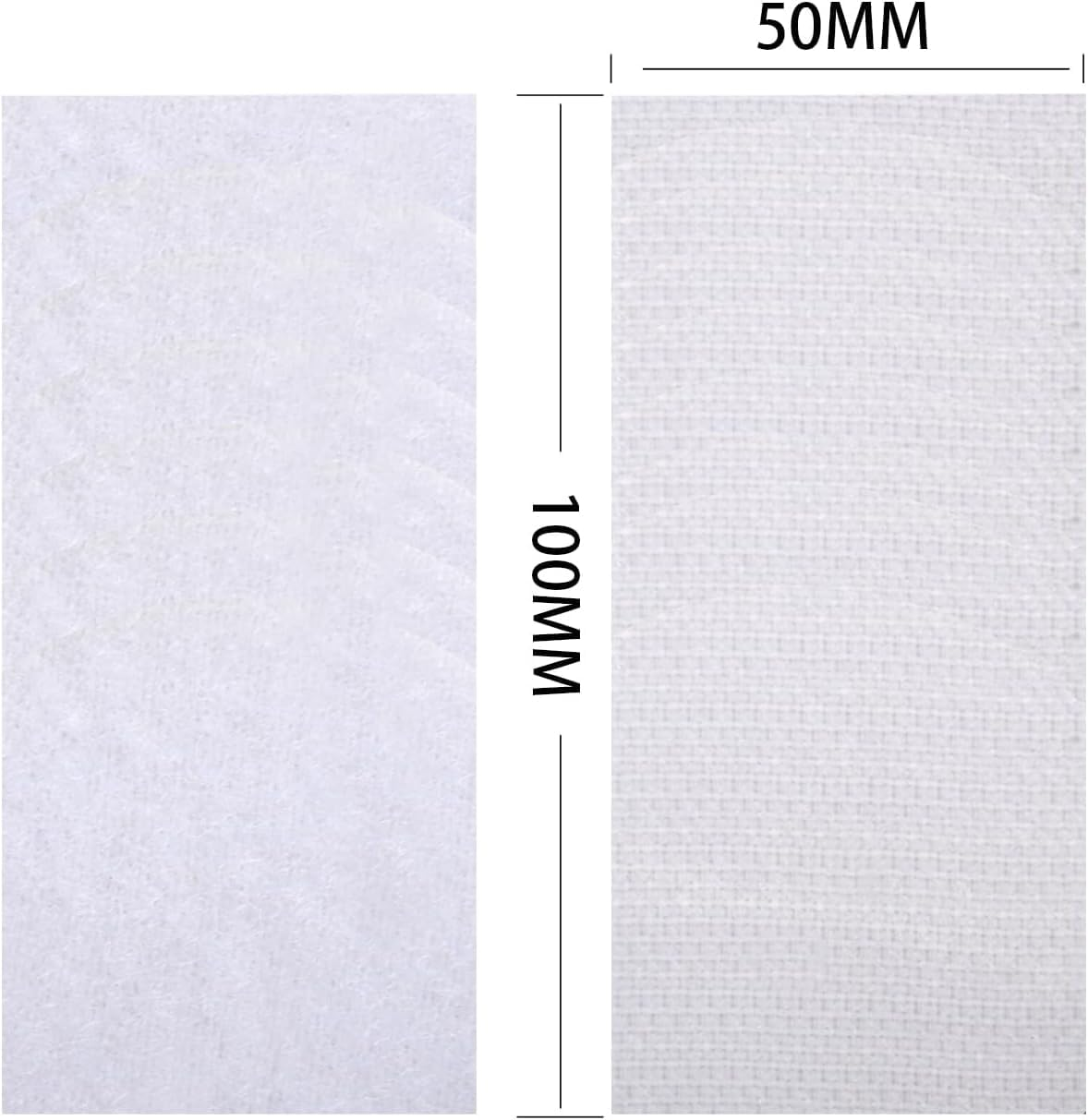 2X4 Inch Adhesive Square Hook and Loop Tape - 12 Sets - Sticky Back Fastener for Indoor or Outdoor Use - Instead of Holes and Screws,White image number 3