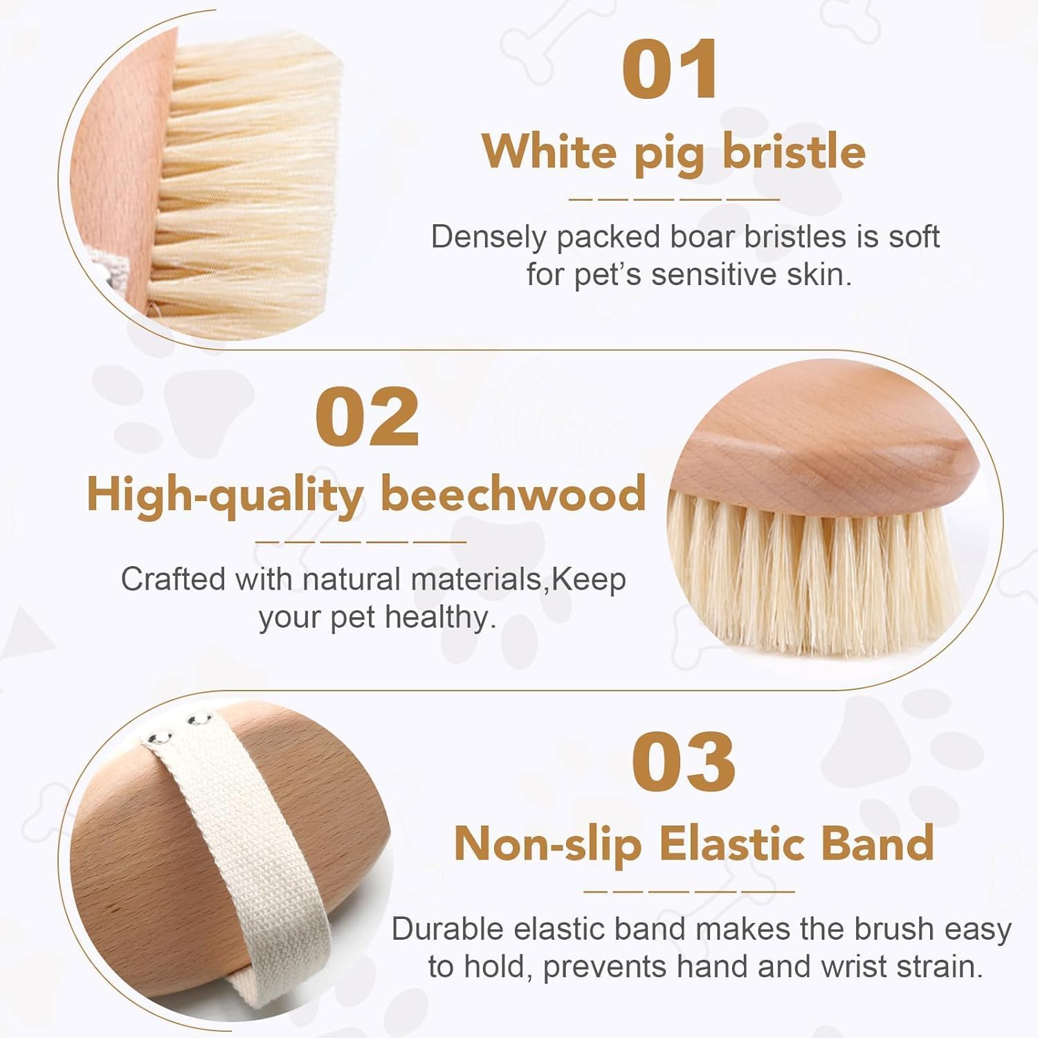 Limcryspp 1 Soft Bristle Pet Brush, Gentle Grooming, Smooth Coat for Dogs, Cats, and Puppies with Short Fur, Ideal for Daily Grooming image number 2