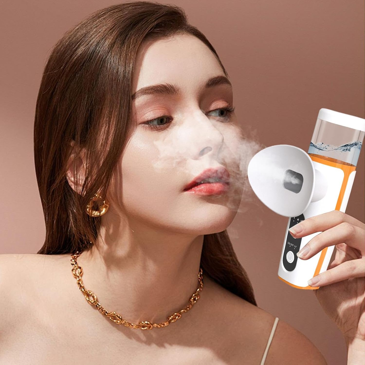 Generic Steam Therapy Wand for Dry Eyes, Hot & Cold Compress Eye Steamer, Nano Mist Sprayer, White, 3 Temperature Levels, Portable, Hydrating, ABS Material, Unisex, 1 Count, 20Ml Capacity, USB Powered