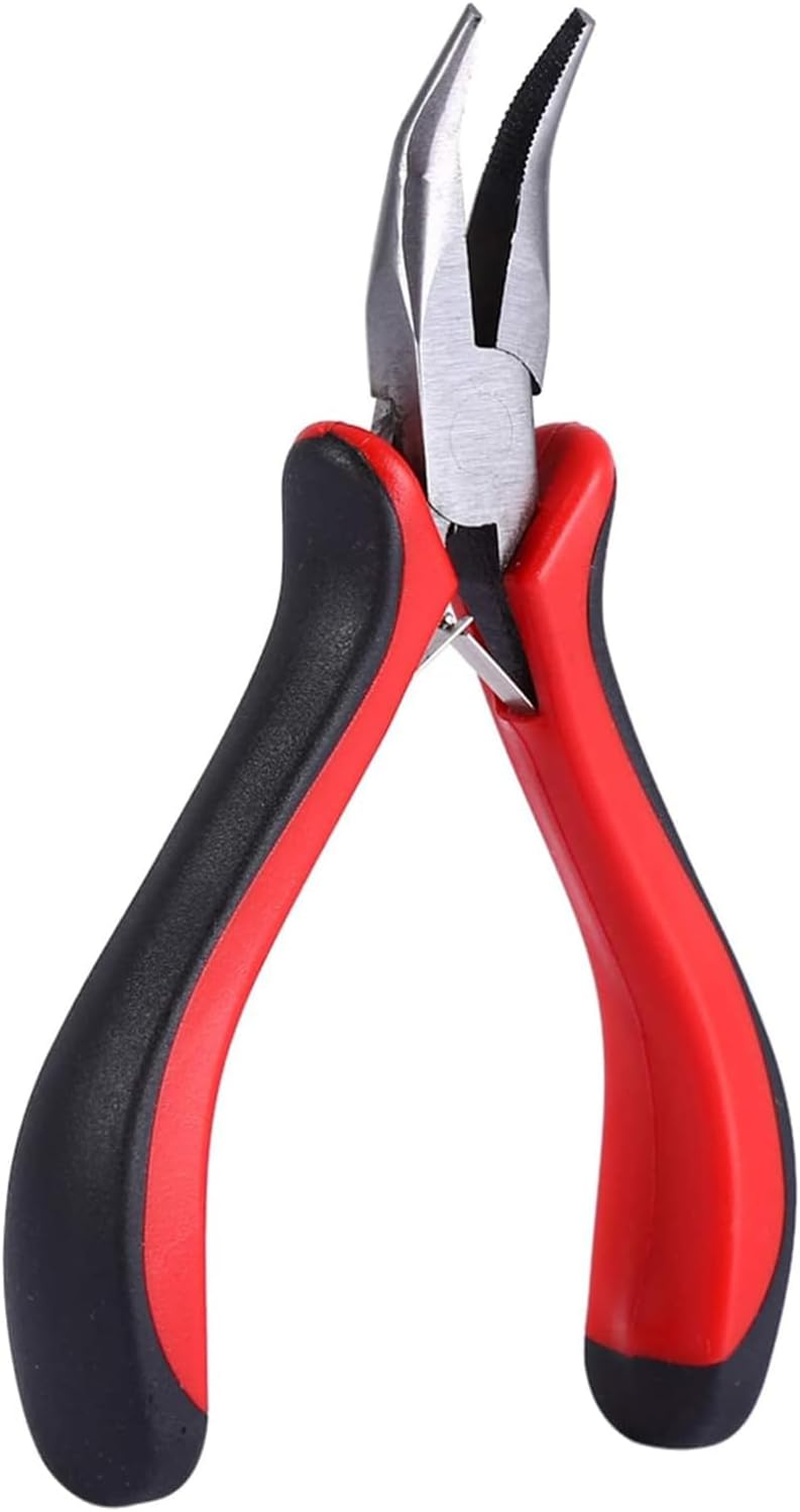 DHWEKU Micro Ring Needle Pliers, Hair Extension Pliers for Micro Nano Ring Opener and Removal Hair Pliers image number 6
