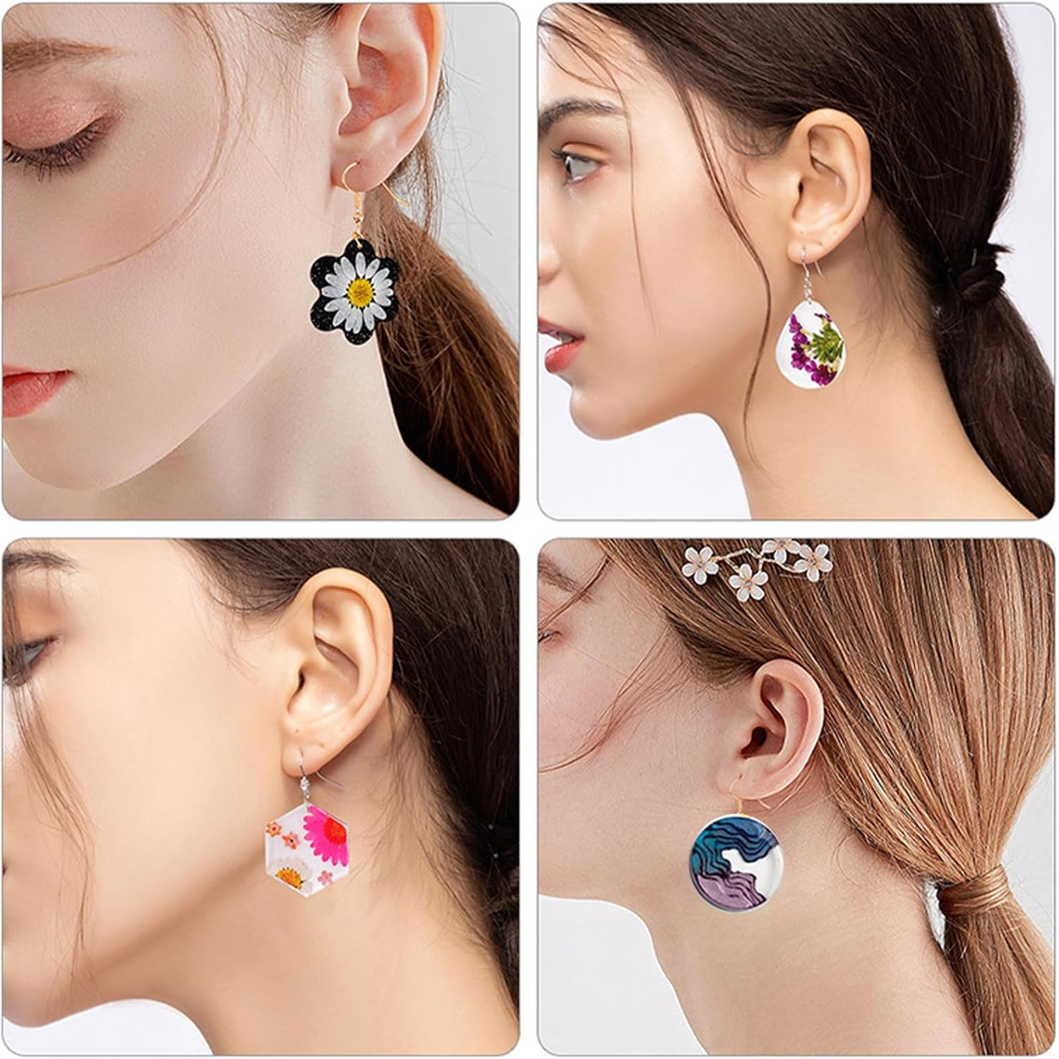 Resin Jewelry Molds, Jewelry Molds for Resin Casting, Silicone Molds for Epoxy Resin, Pendant Mold for DIY Gem Cabochon Pendant, Earring, Necklace Jewelry Making