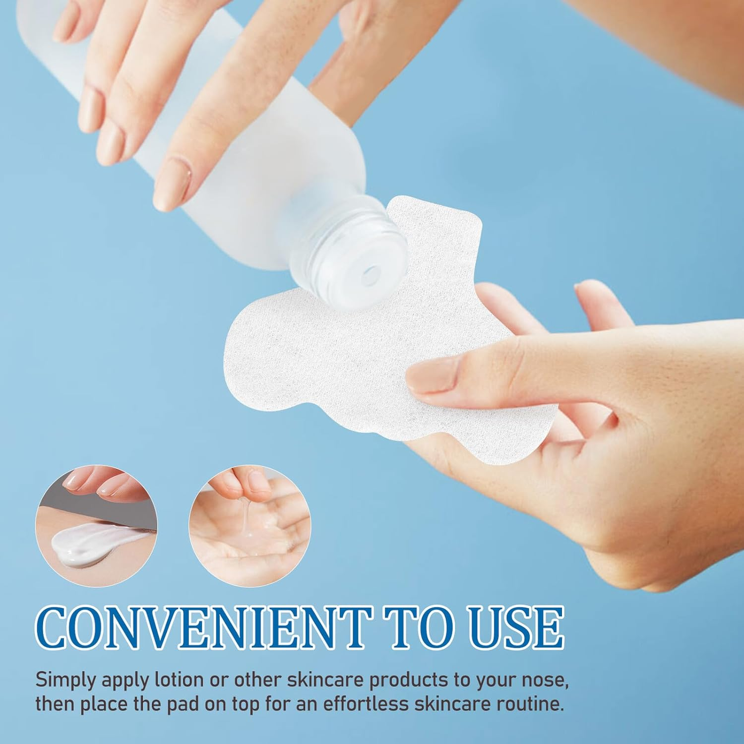 WOONEKY 200Pcs Zone Film Nose Patches Cotton Pads for Pore Cleansing Strips Face Pads for Deep Cleansing Nose Patch for Skincare Routine image number 1